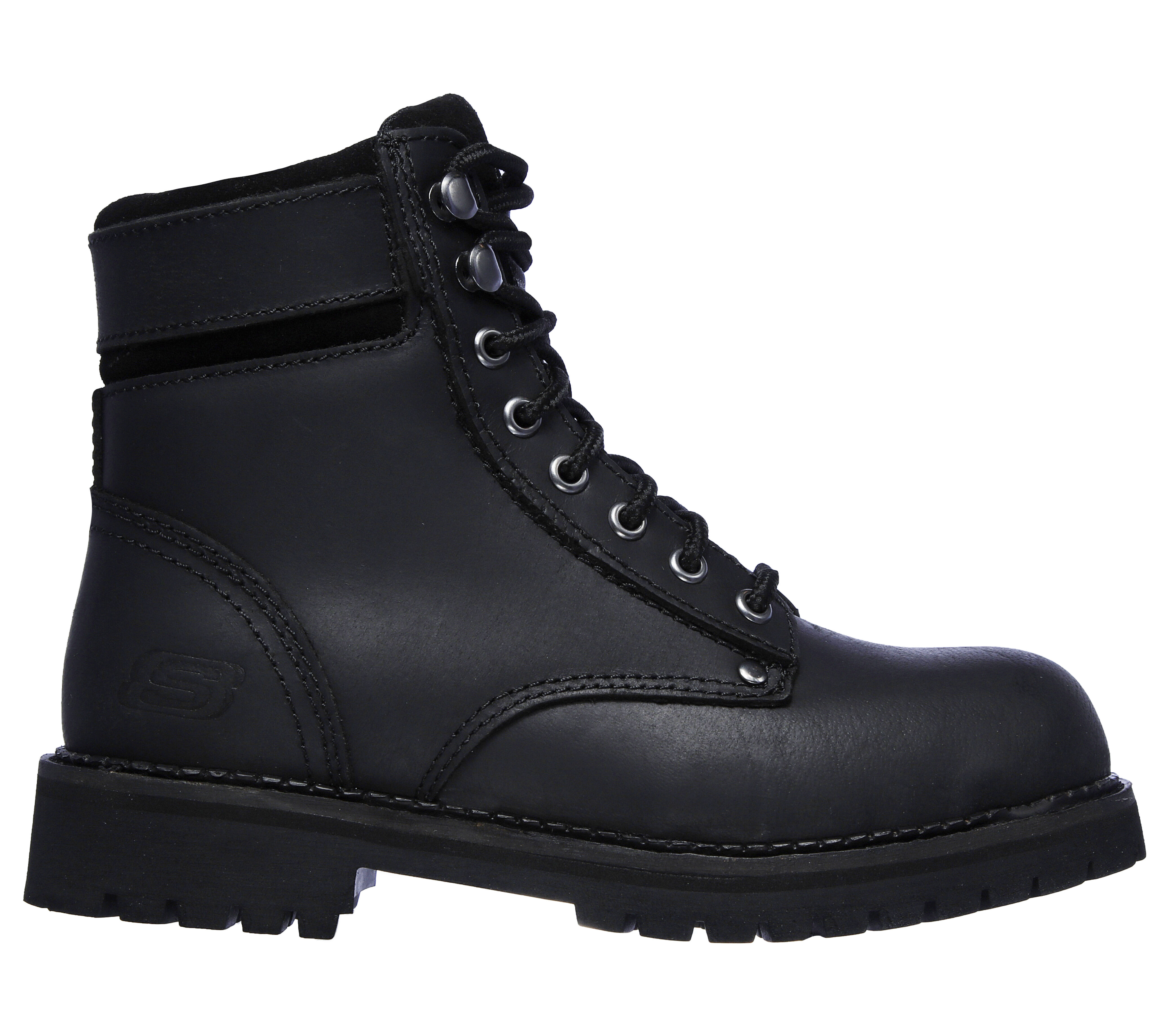skechers steel toe work boots with memory foam