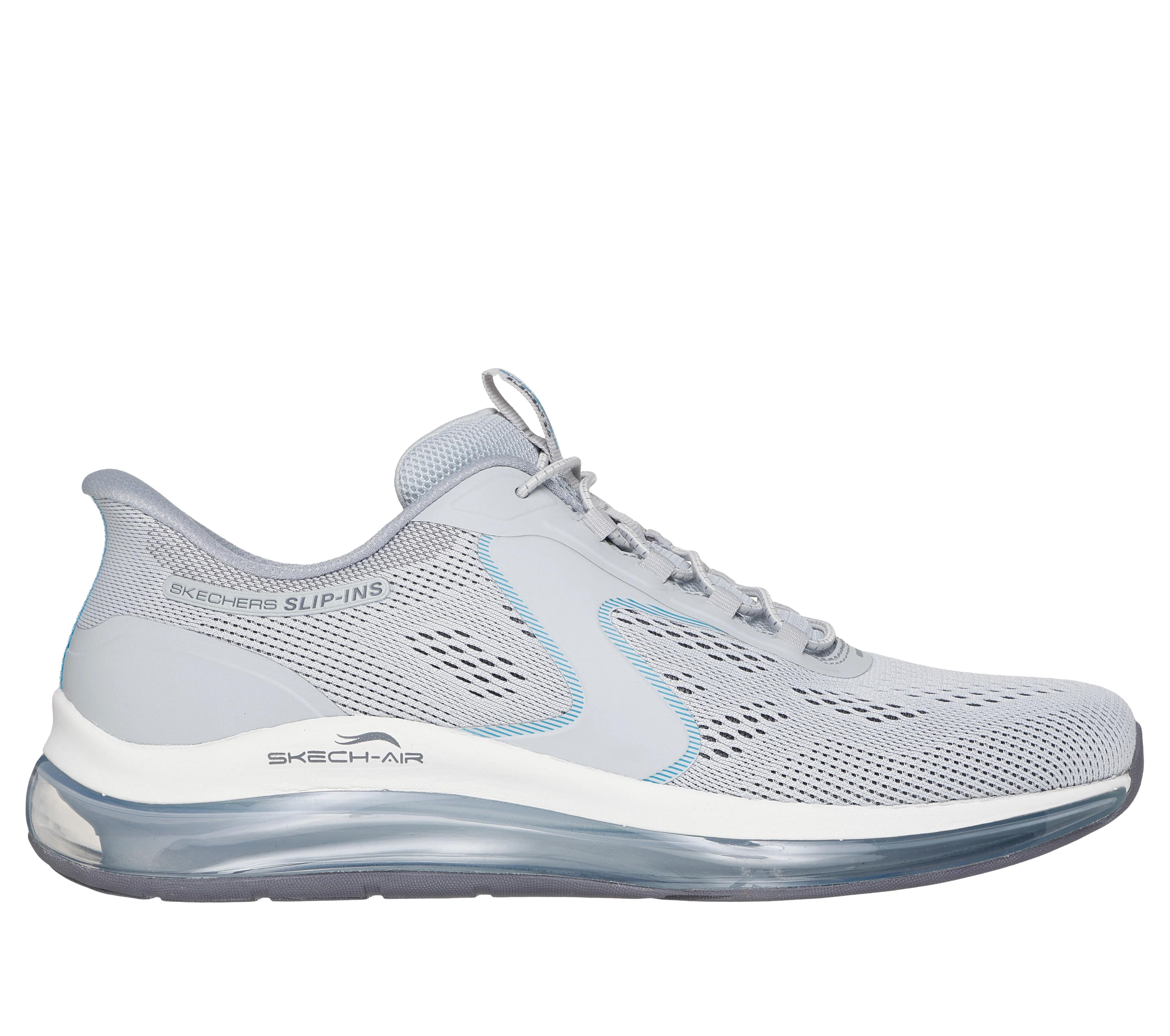 Skechers Men s Slip ins Skech Air Element 2.0 Sairo Sneaker Size 14.0 Gray Blue Textile Synthetic Vegan