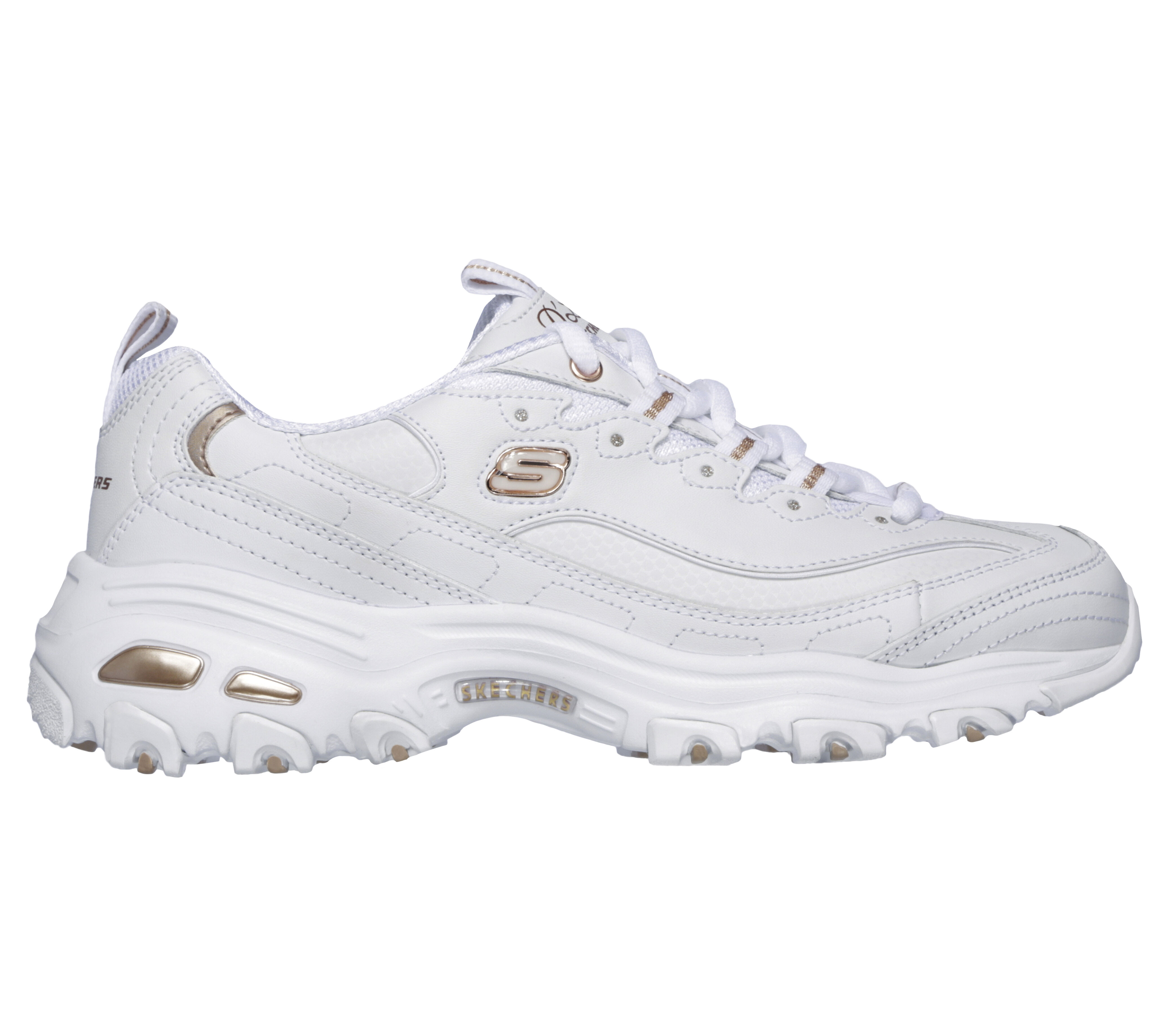 skechers white leather sneakers