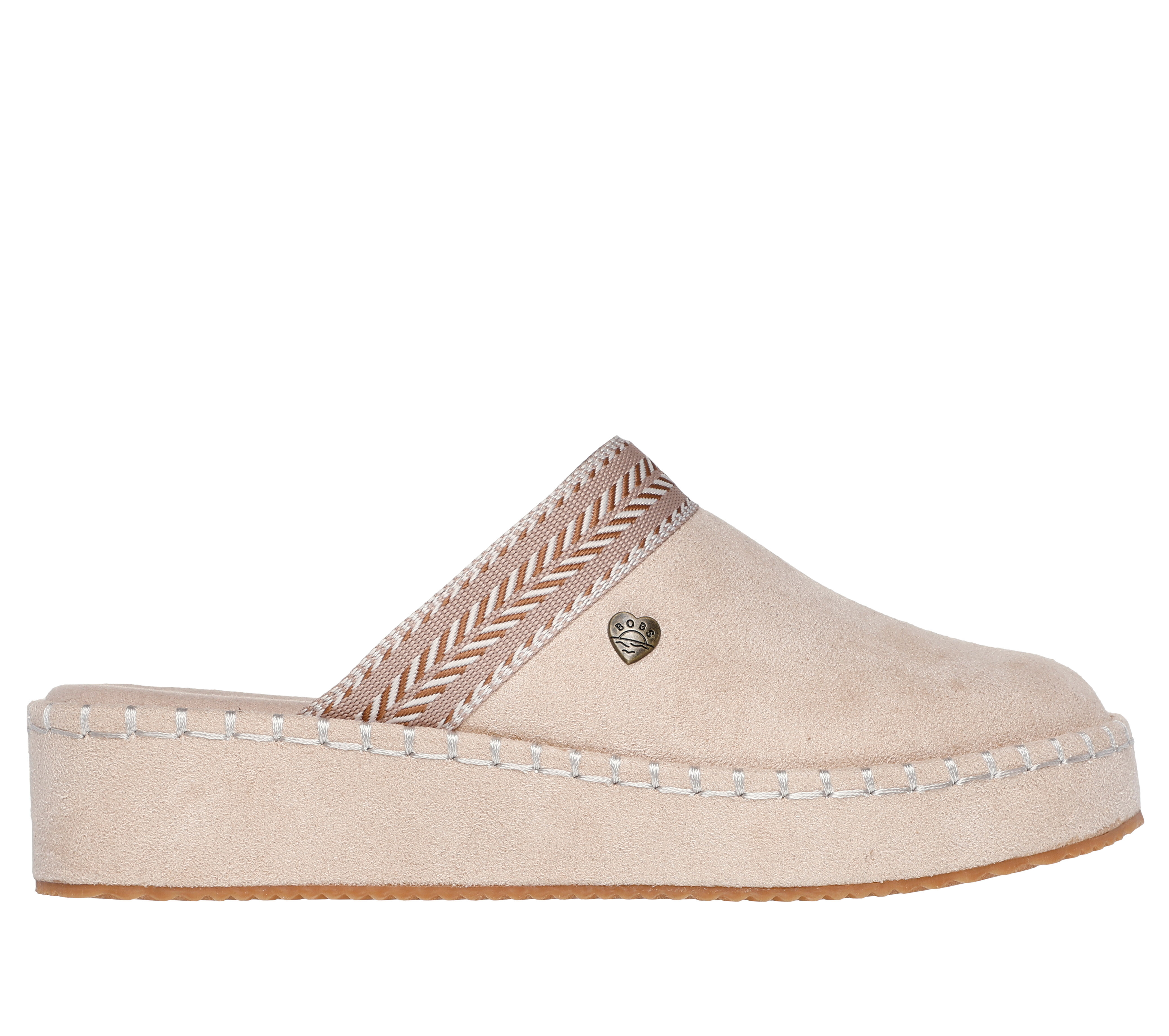 Skechers Women s Bobs Rosey Rise Shoes Size 9.5 Natural Textile Metal Vegan