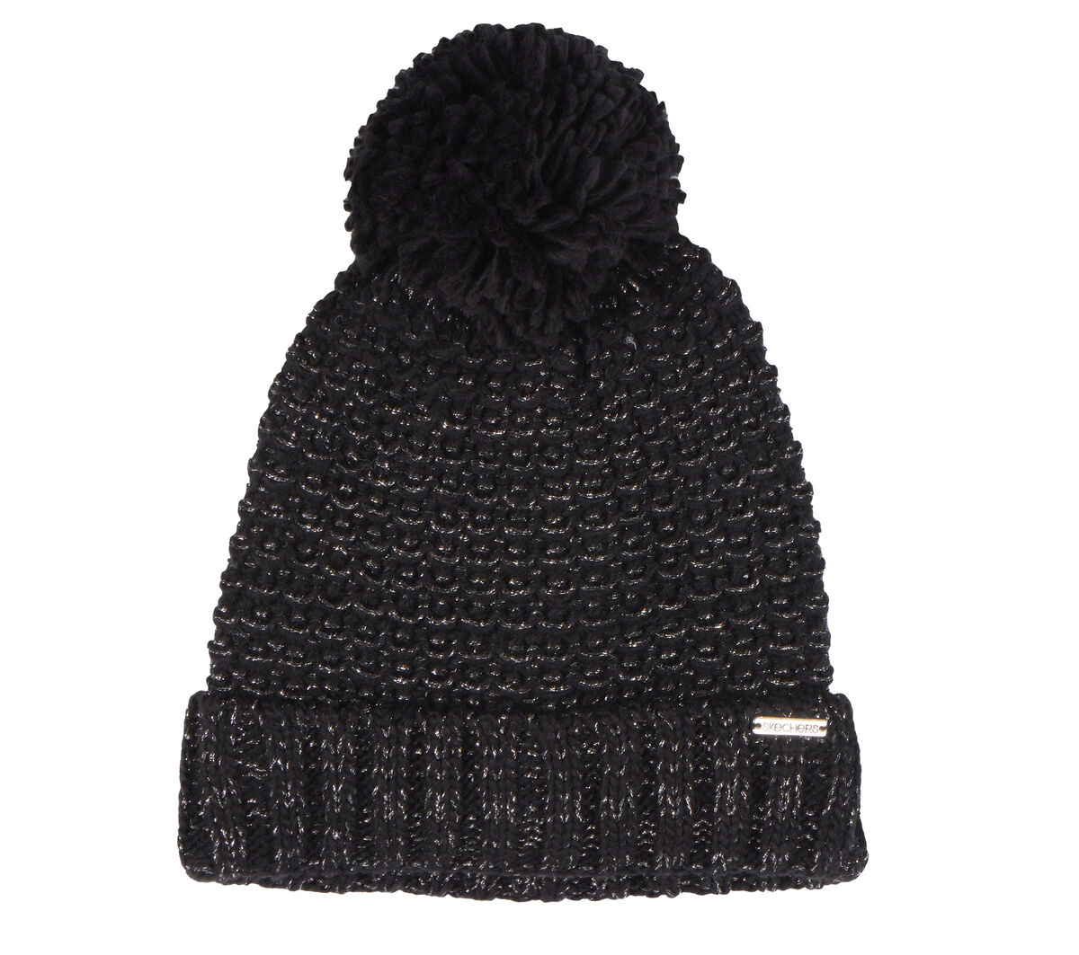 Skechers Logo Pom Pom Beanie - Black/White