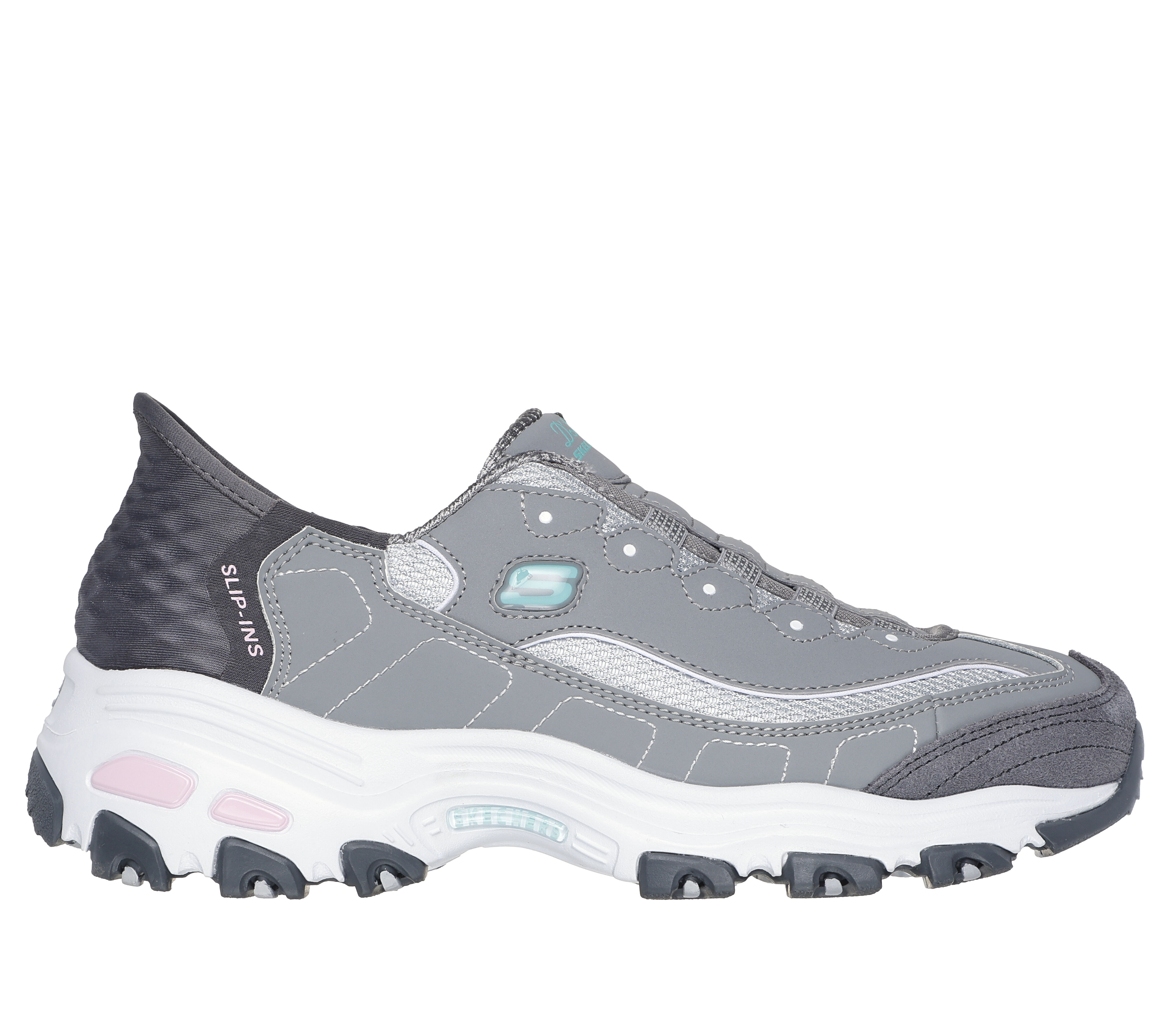 Skechers d'lites gray on sale