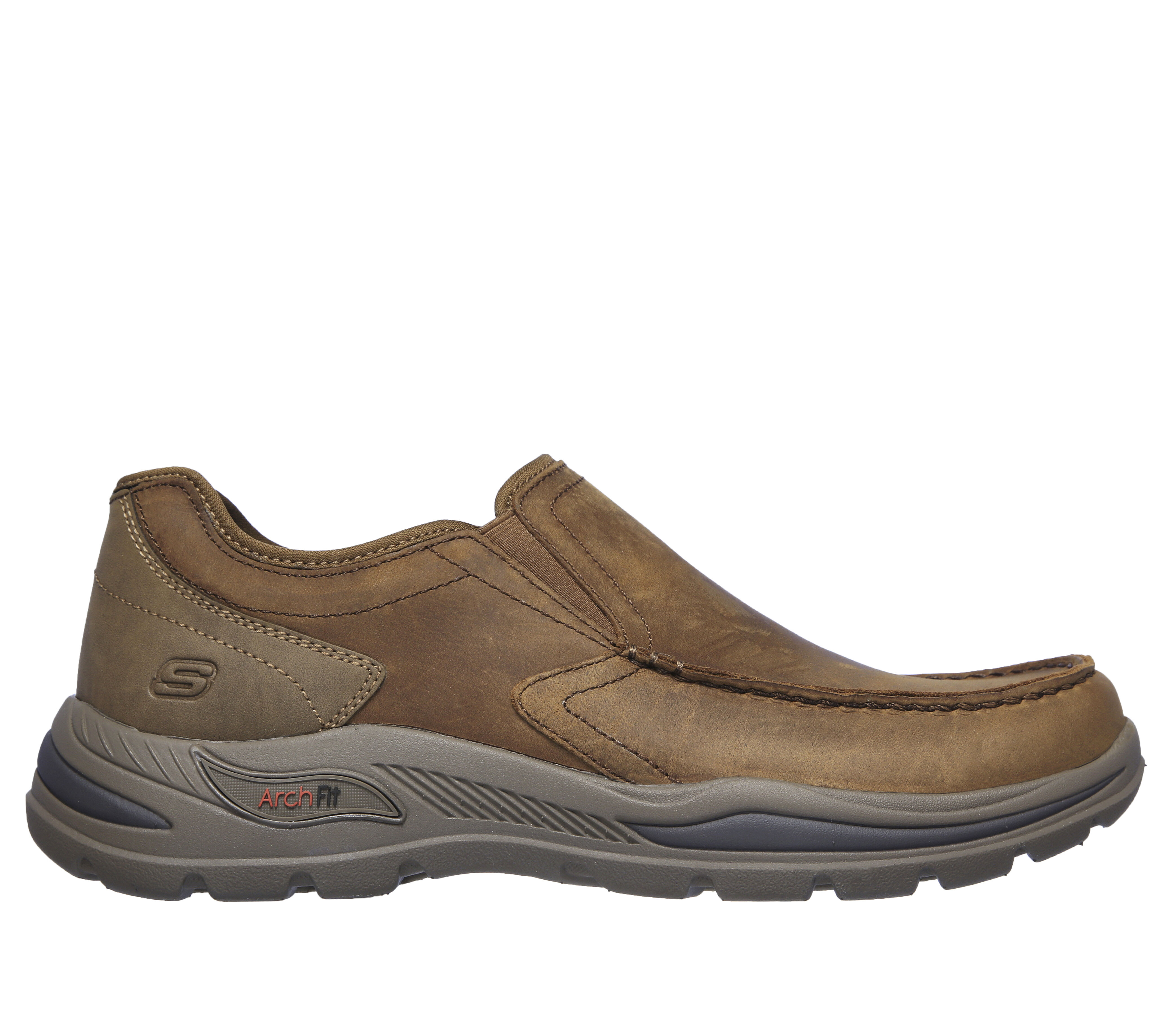 skechers men's slip on shoes wide width