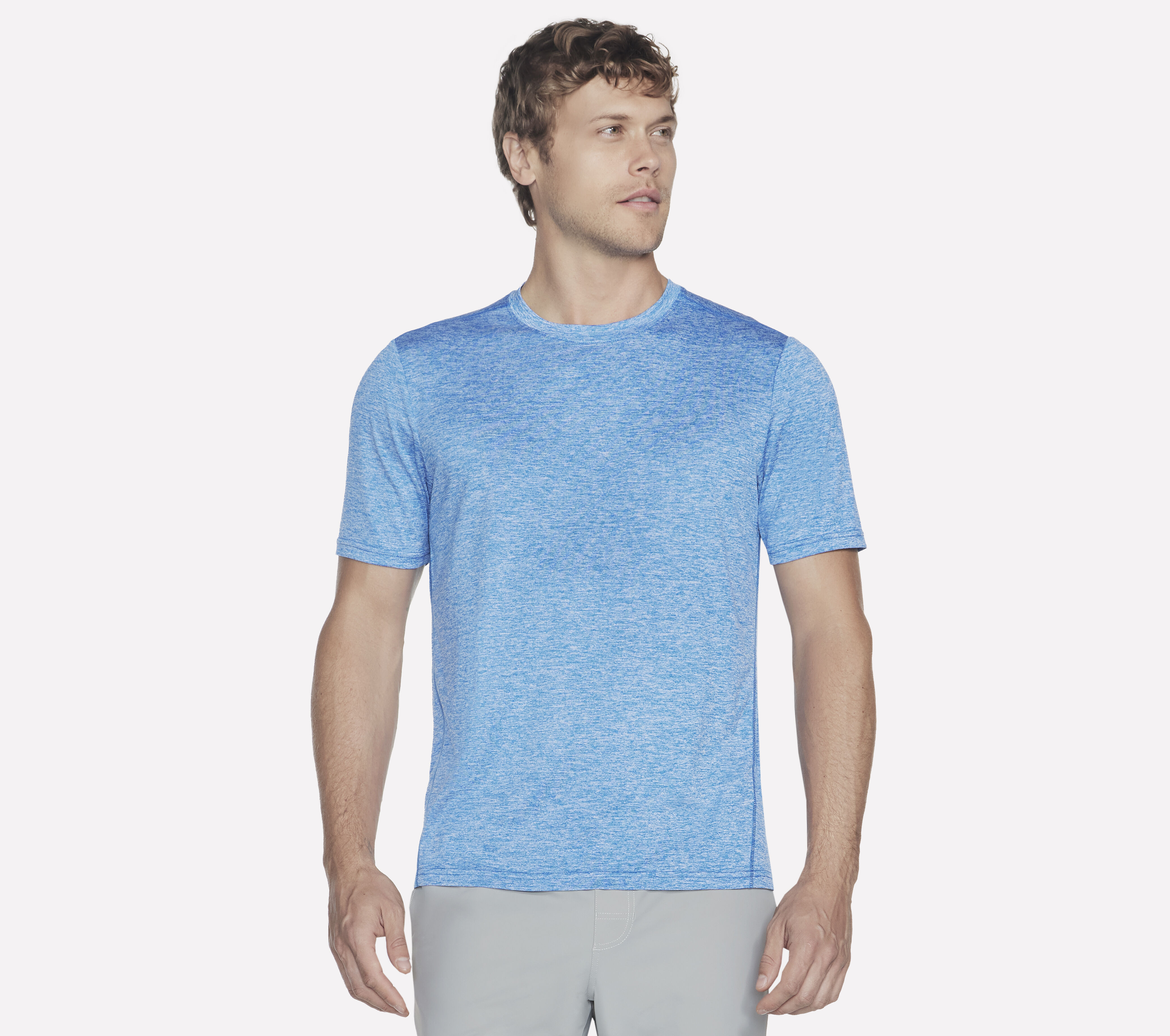 Skechers Men s Go Dri Charge T Shirt Size 2XL Blue Green Polyester