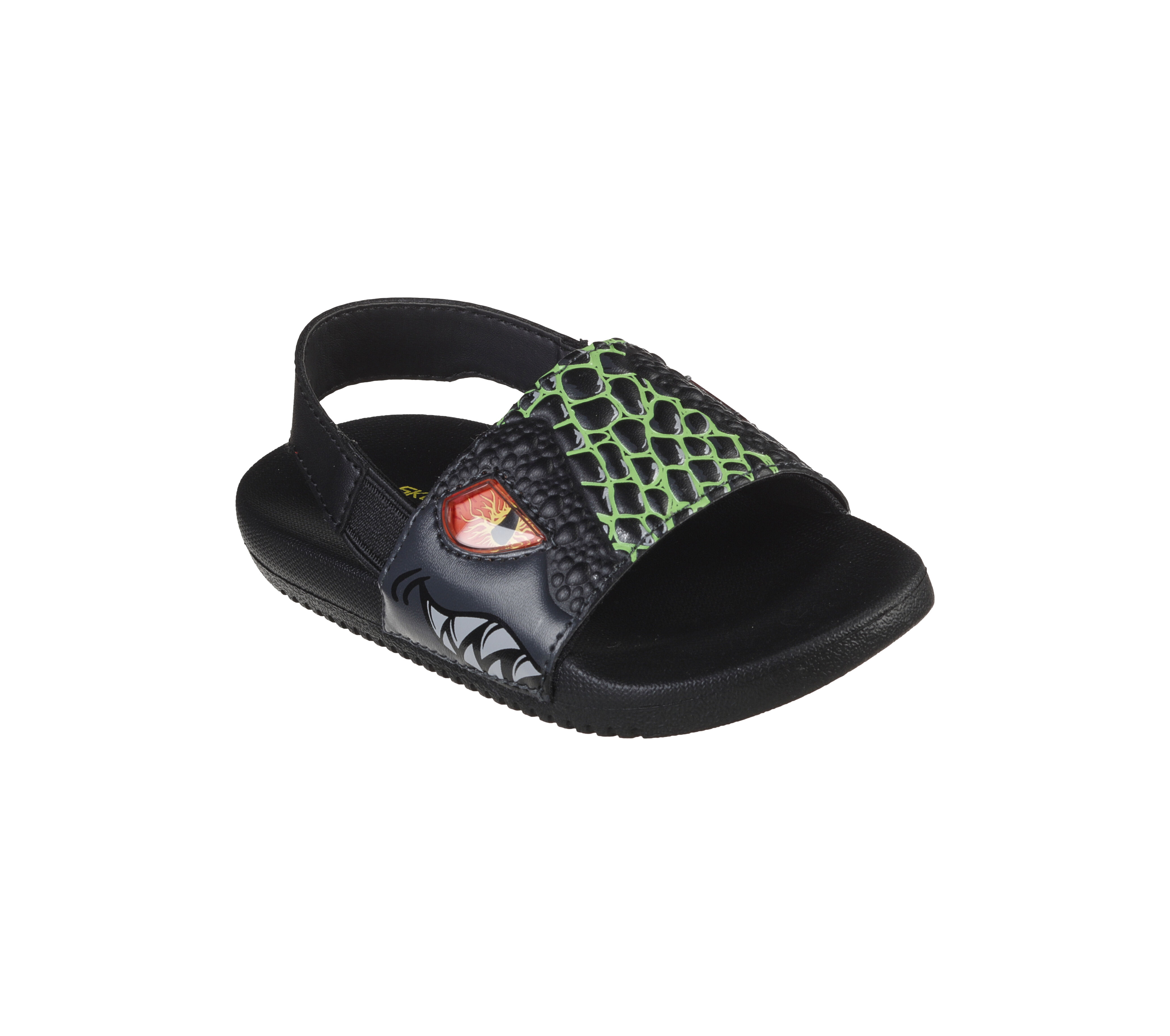 Skechers Boy's Gambix III - Lil Cool Rex Sandals | Size 6.0 | Black/Lime | Synthetic