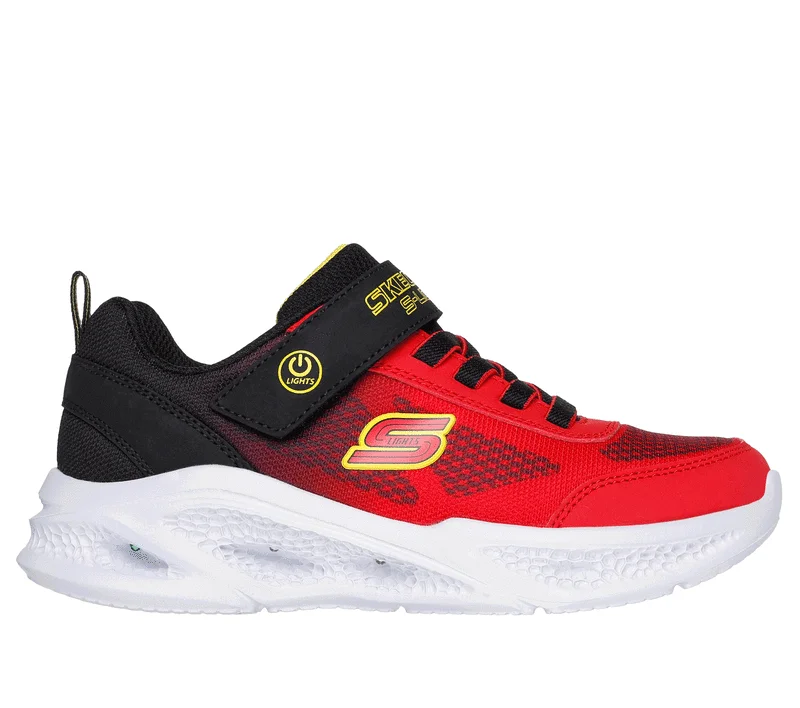 Red and black skechers discount