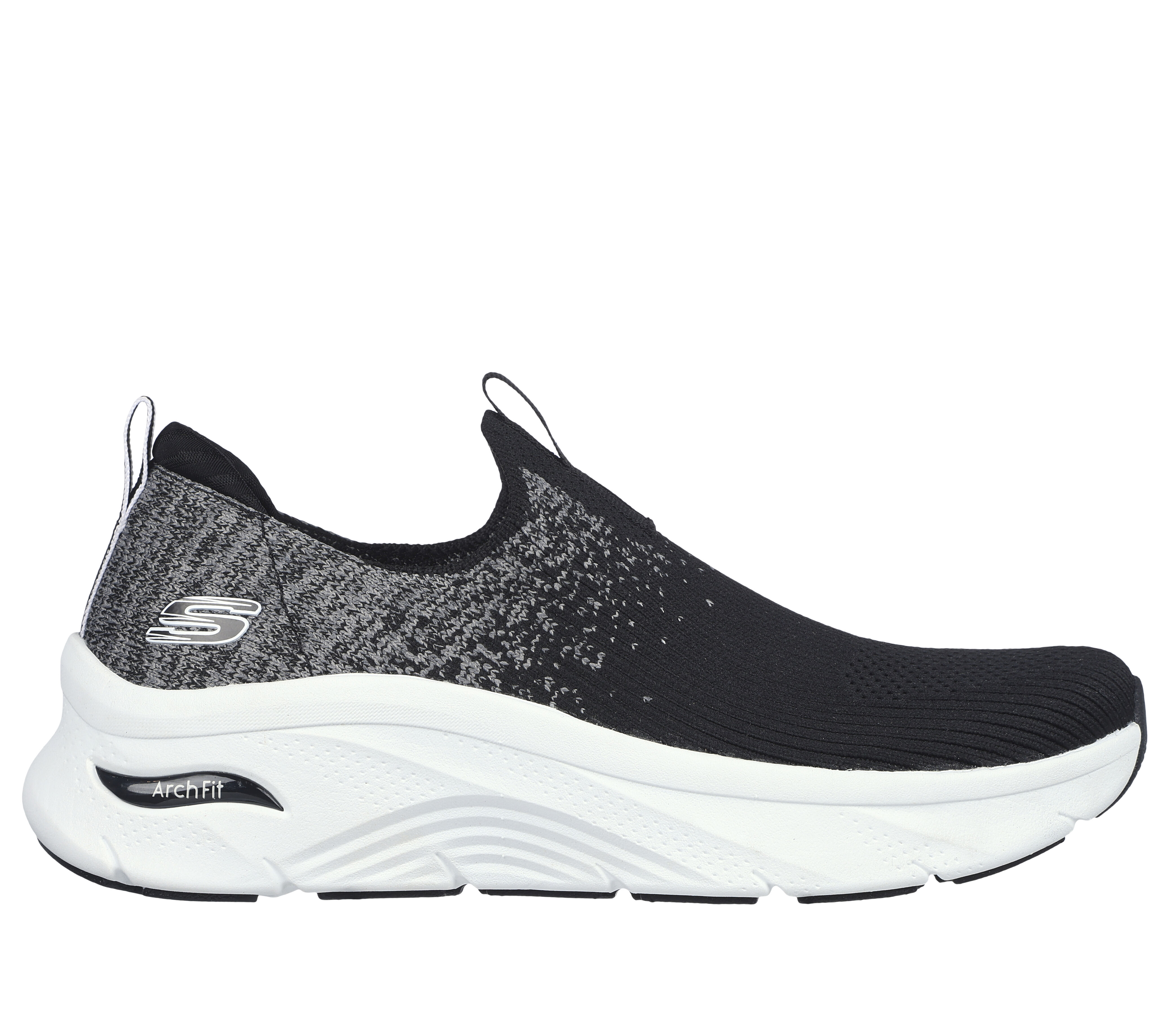 black laceless skechers