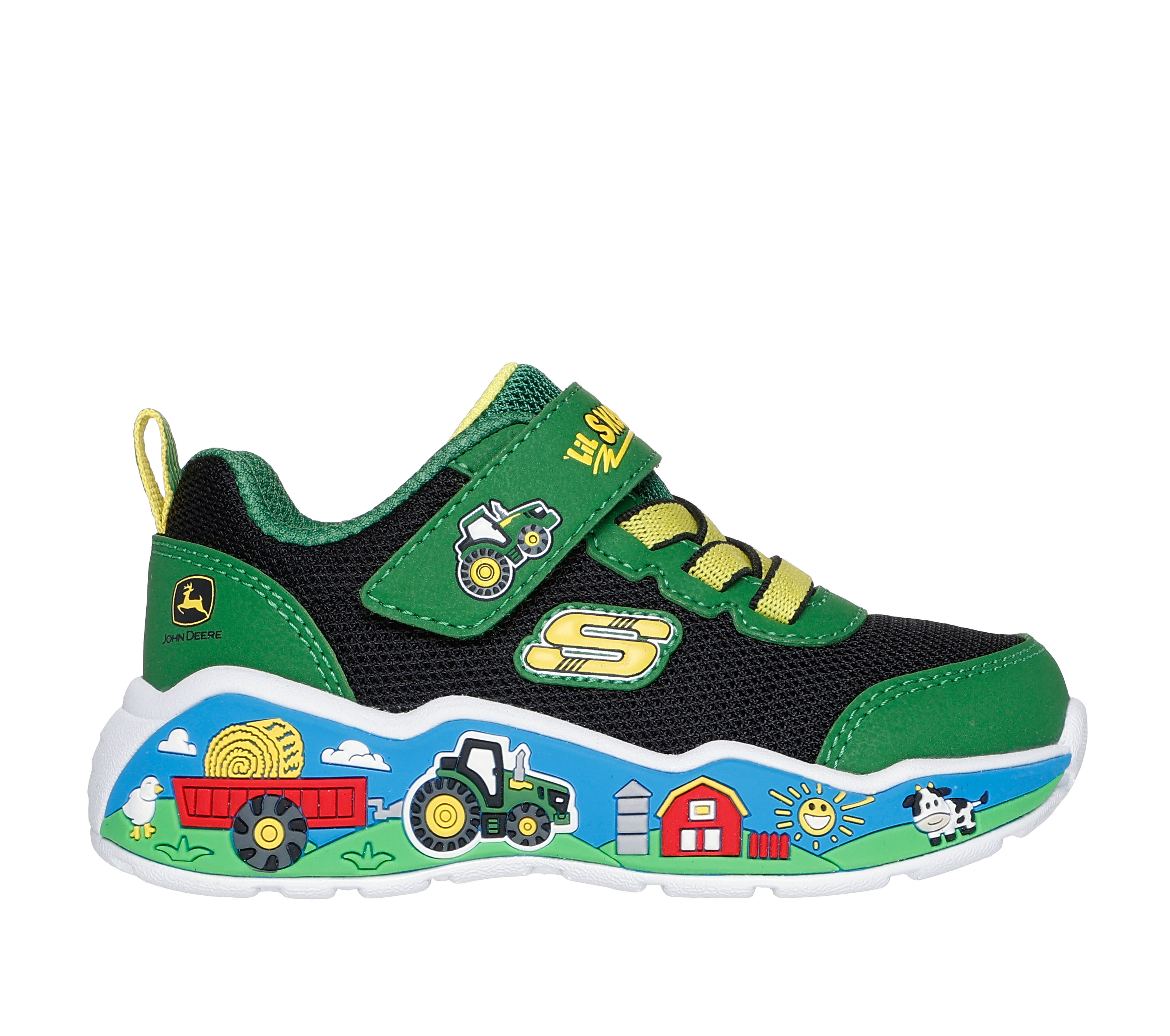 Skechers x John Deere Kids Play Scene Sneaker Green Black