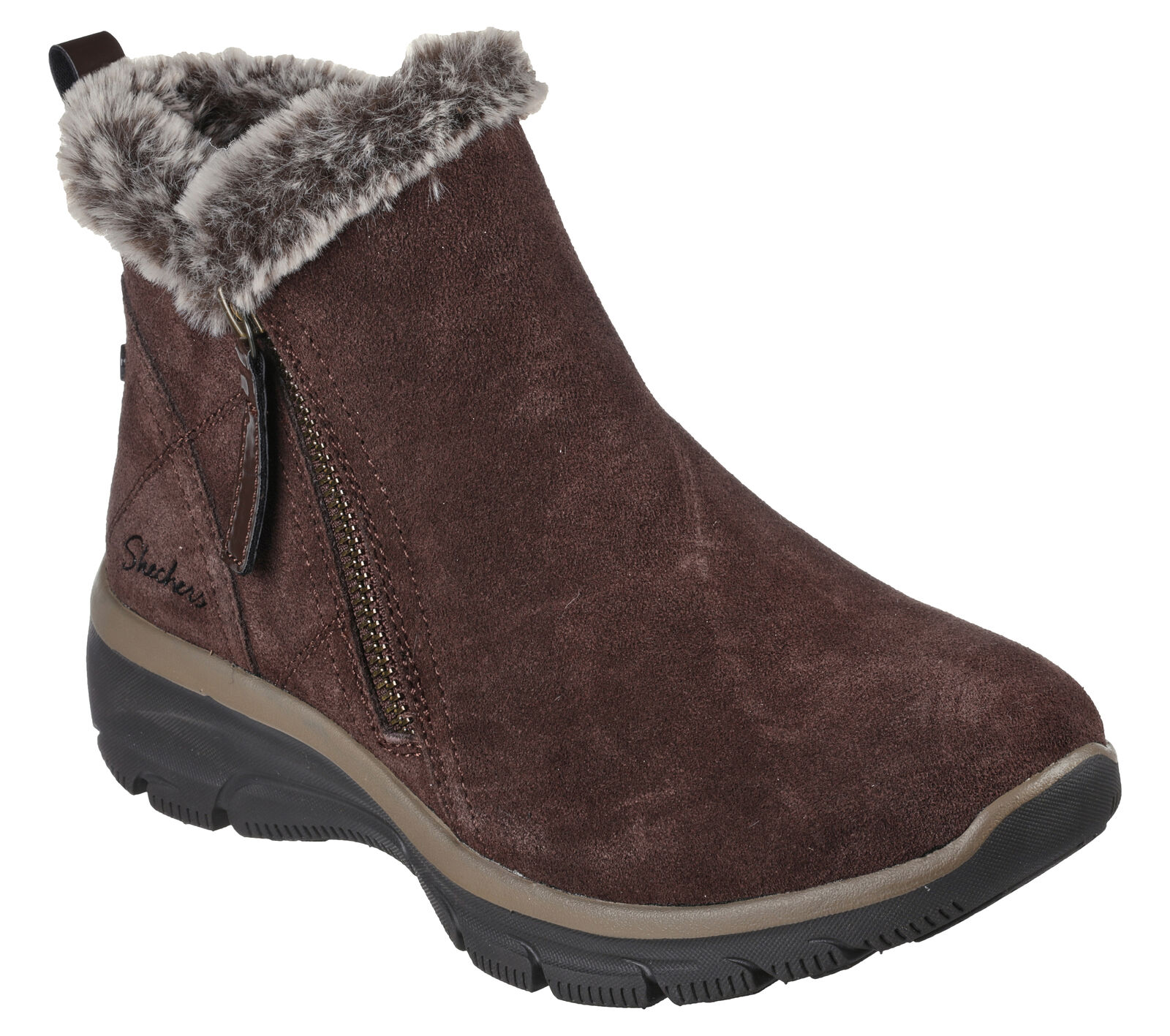 skechers relaxed fit easy going high zip women's ankle boots