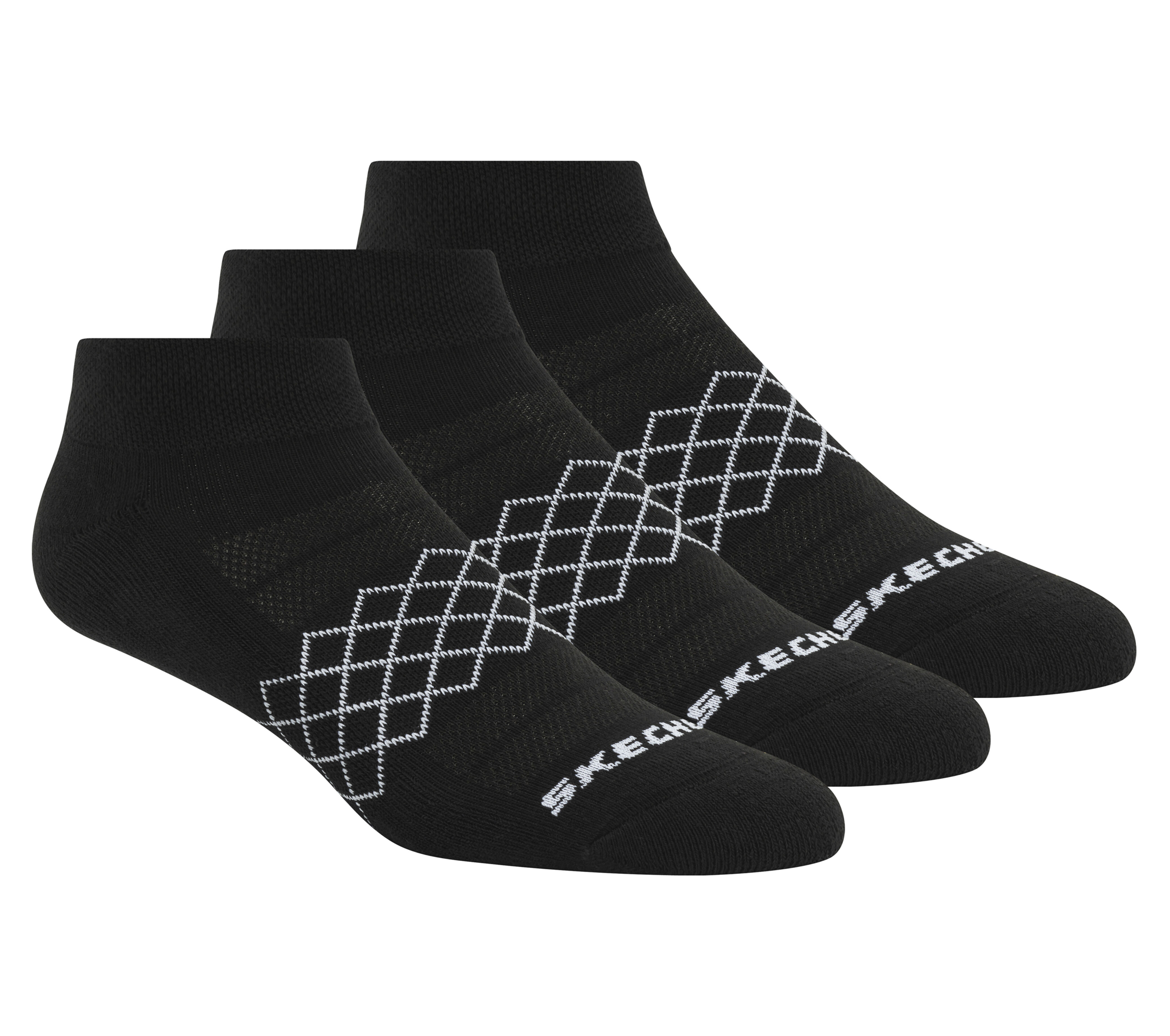 3 Pack Diamond Quarter Socks