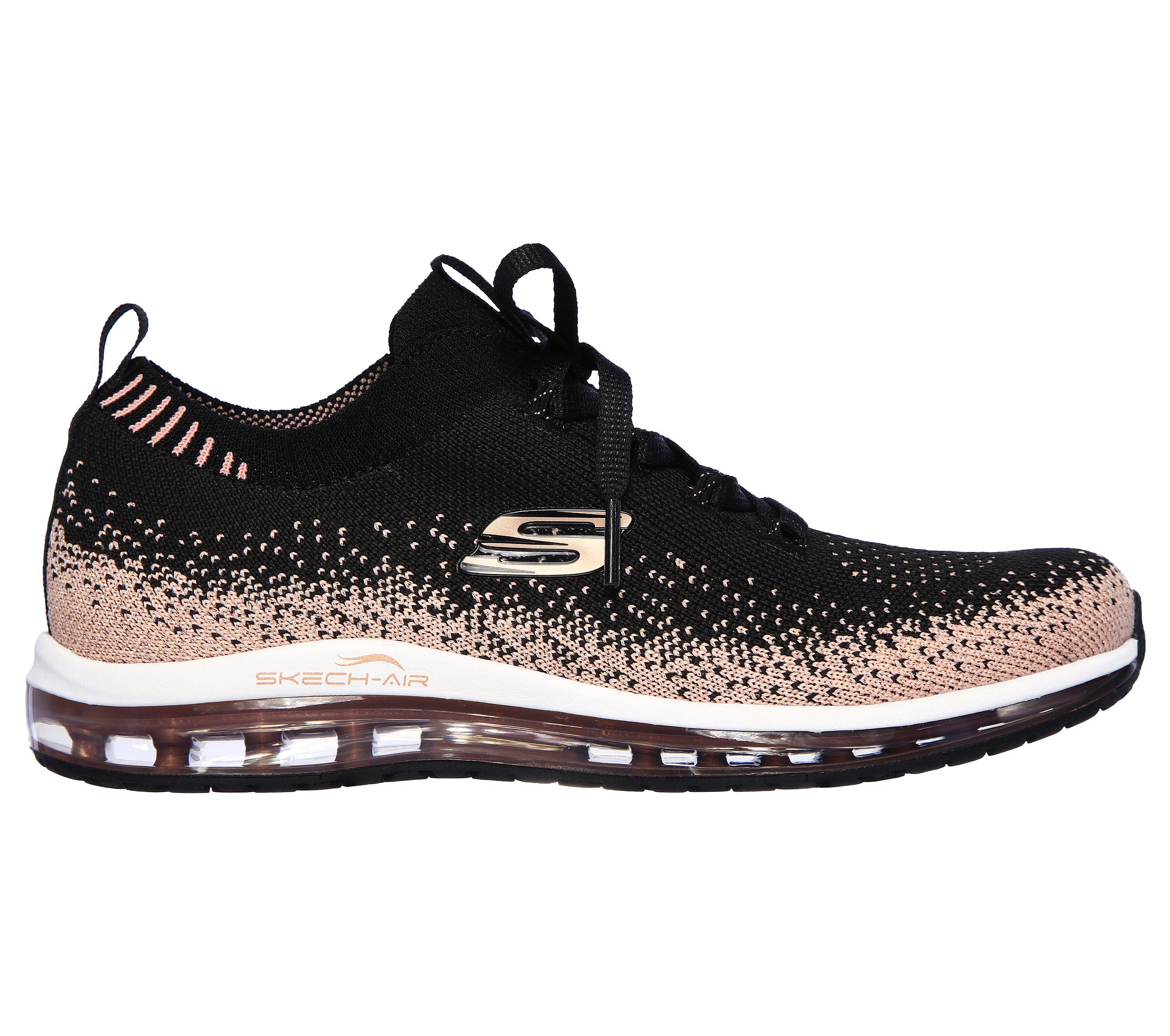 skechers black rose gold