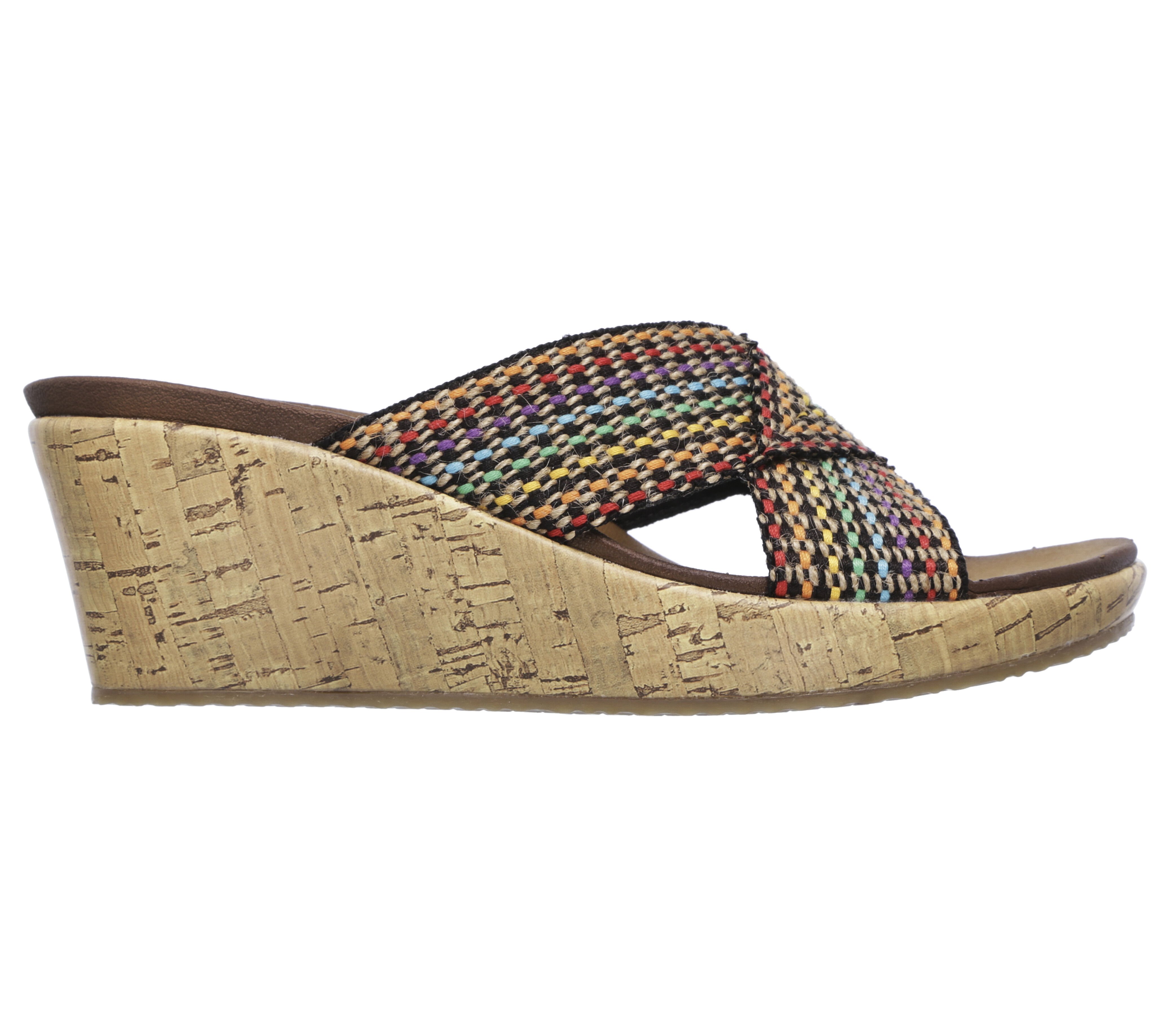 skechers toe post wedge sandal