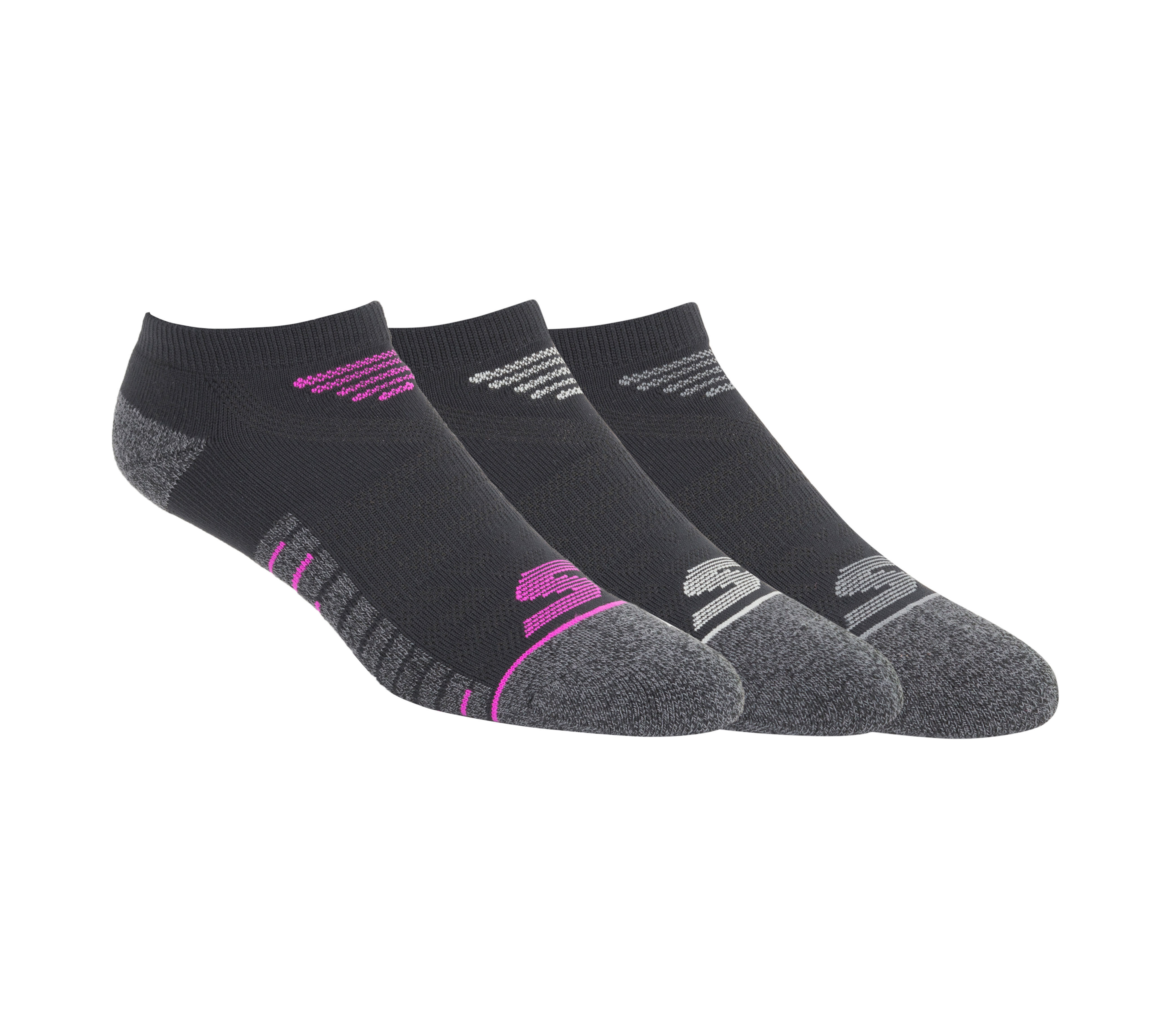 3 Pack No Show Microfiber Socks