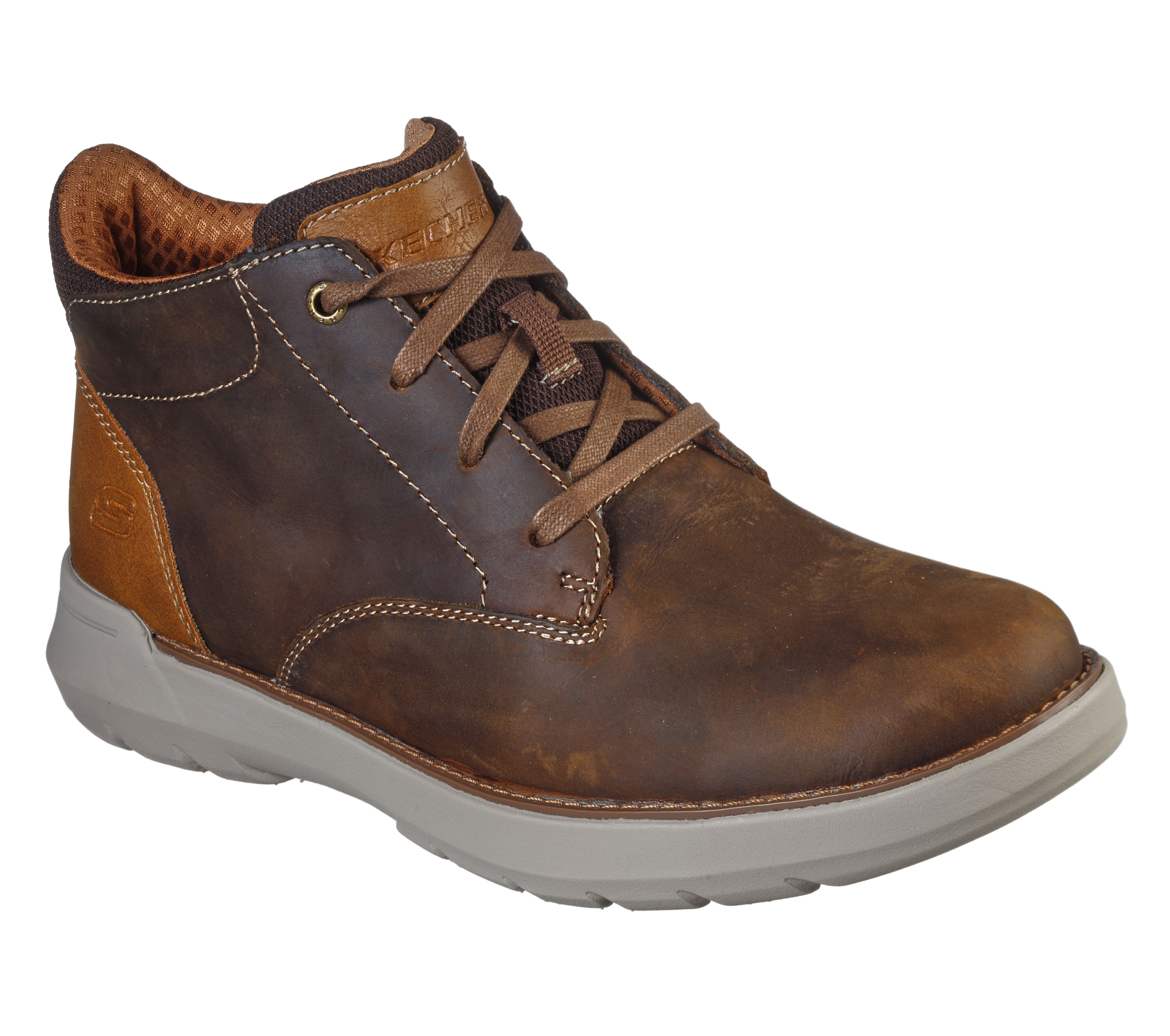 skechers boots mens brown