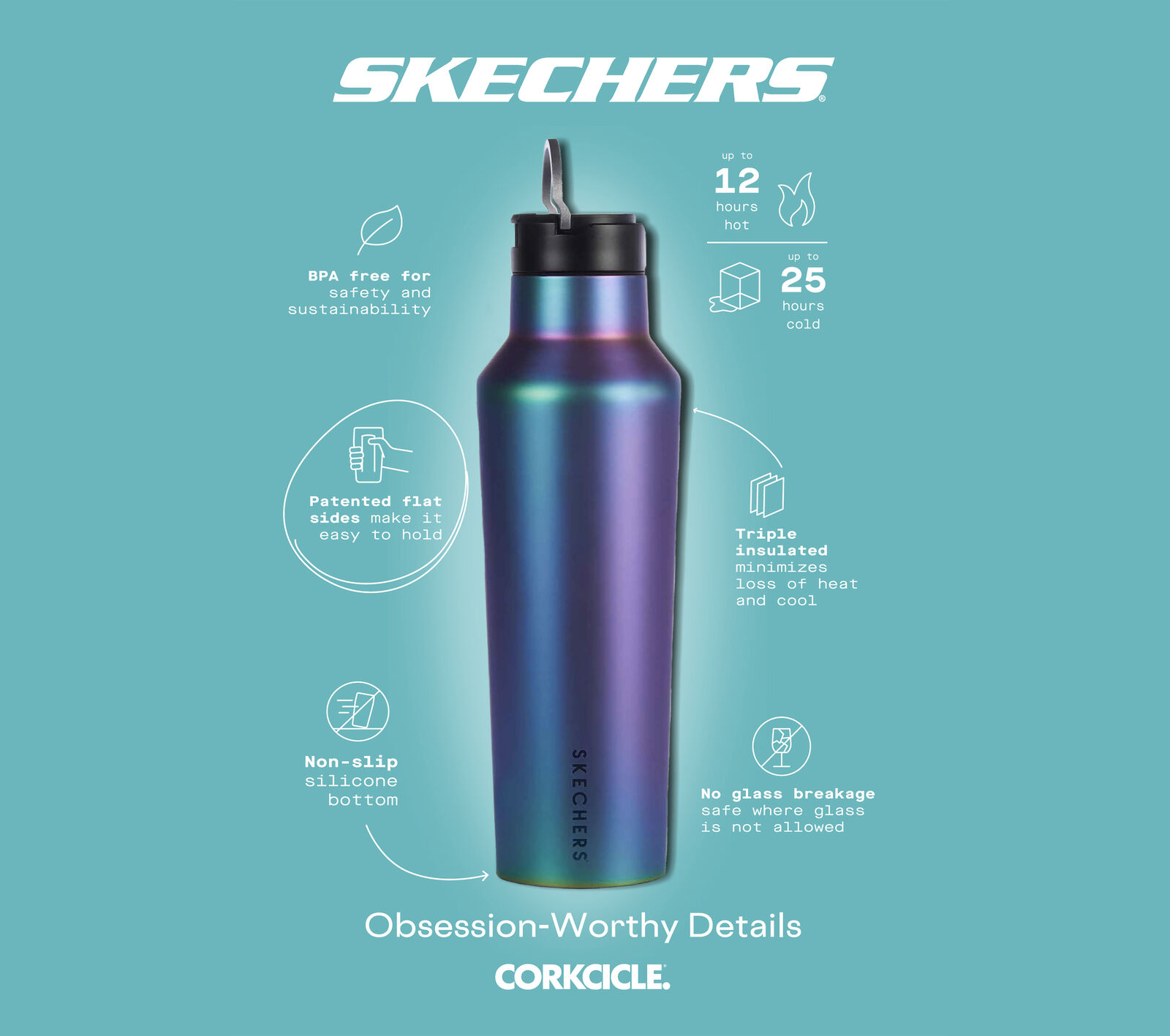 Corkcicle Sport Hydration Canteen SKECHERS