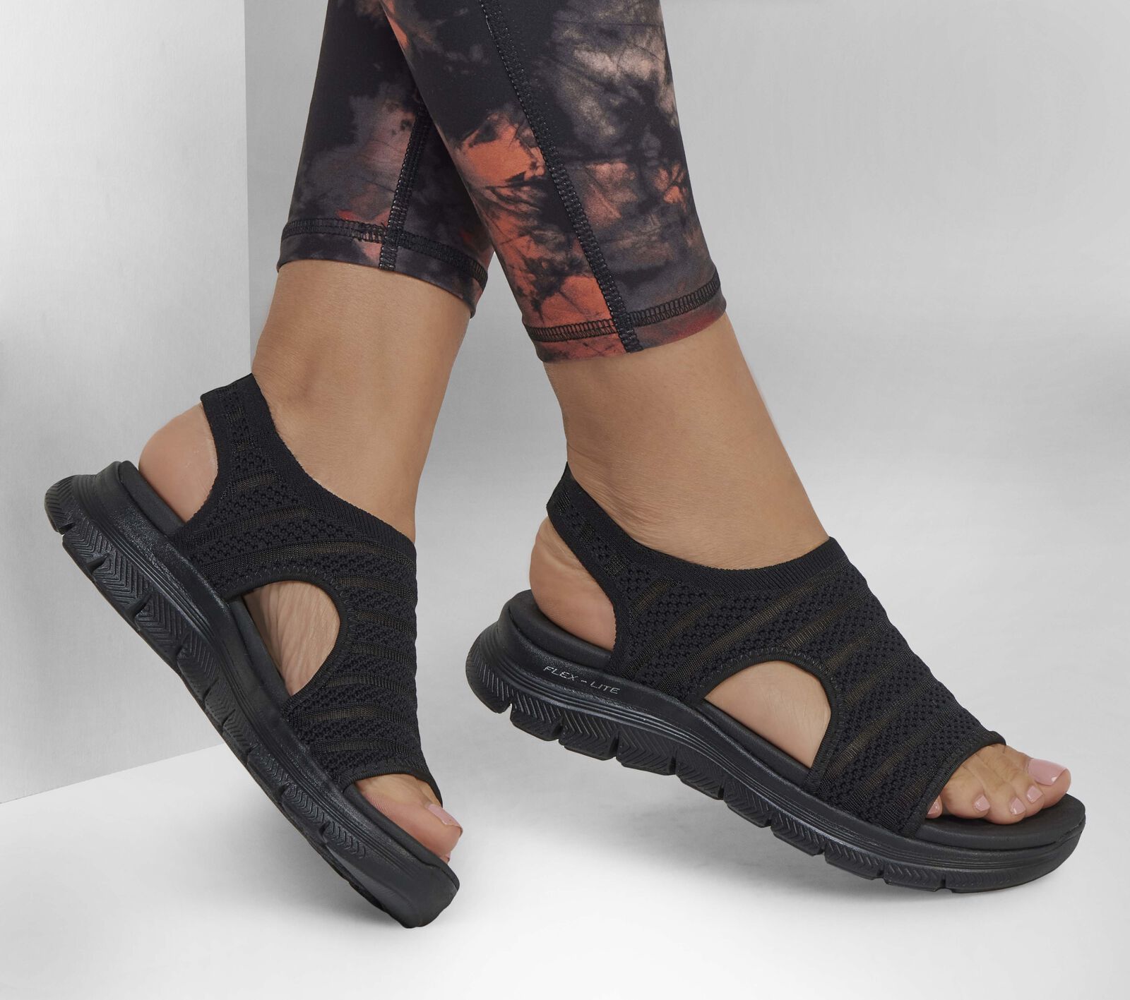 skechers black and bronze flex appeal