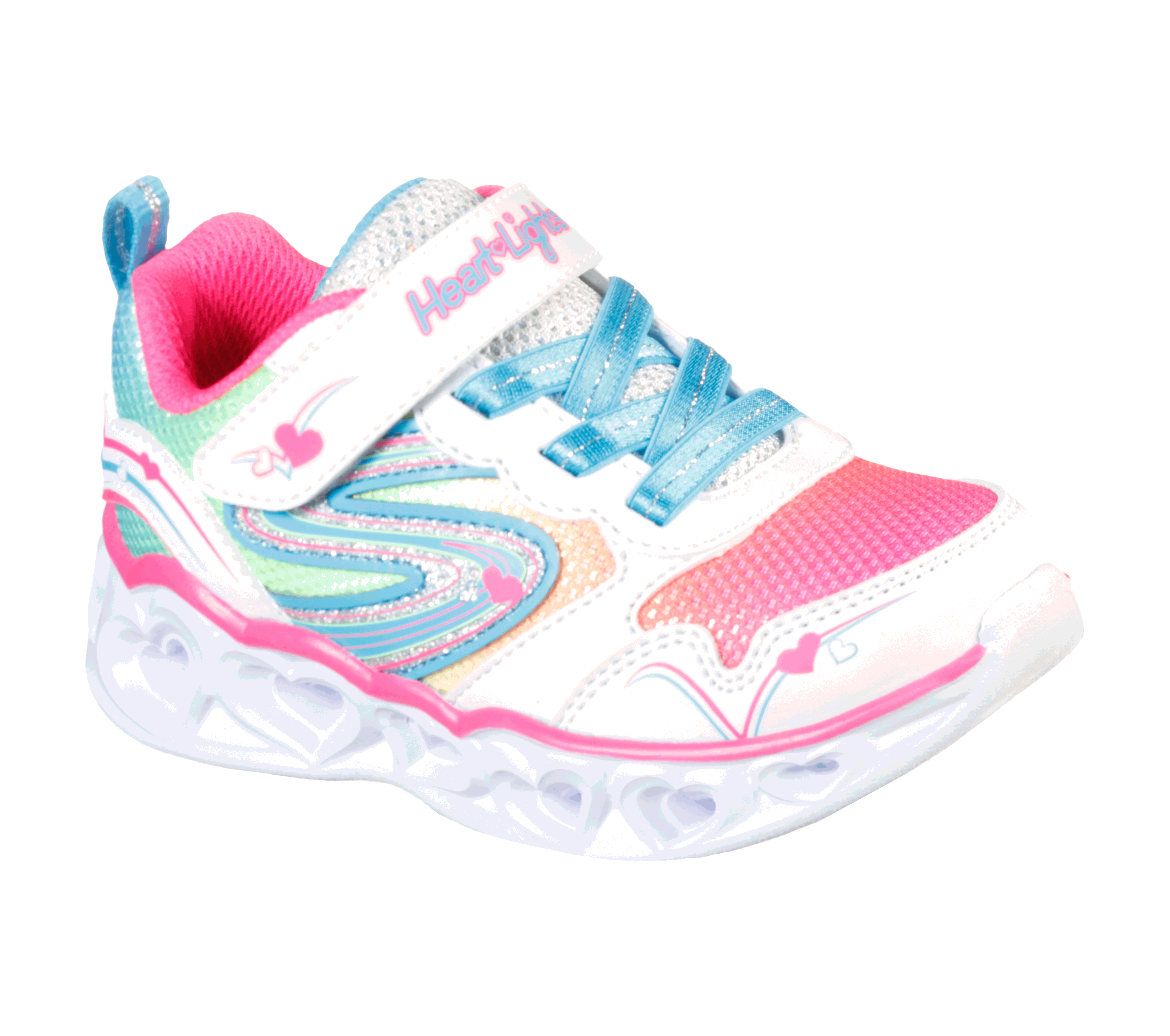 white shoes with lights