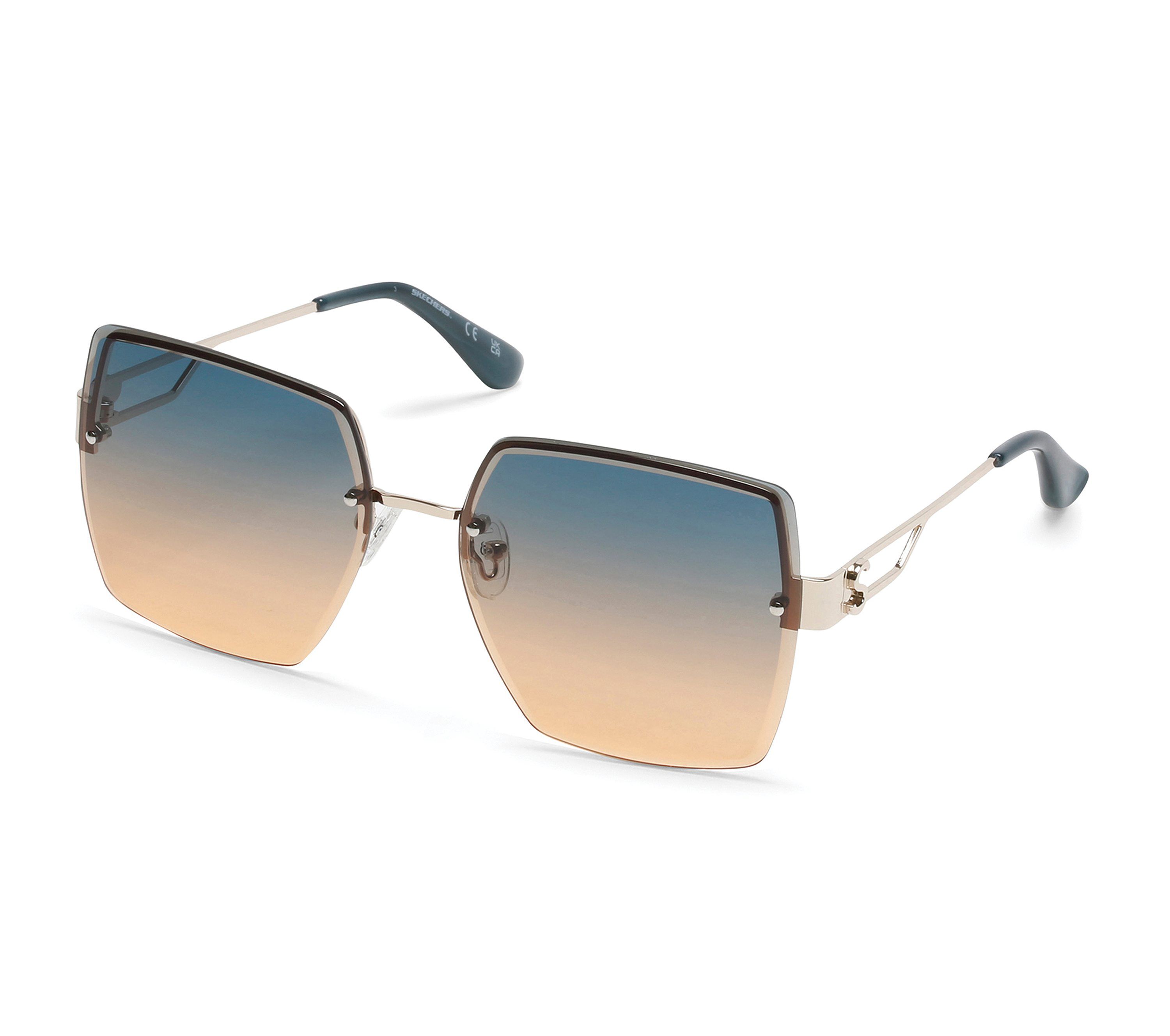 Oversized Rimless Square Sunglasses