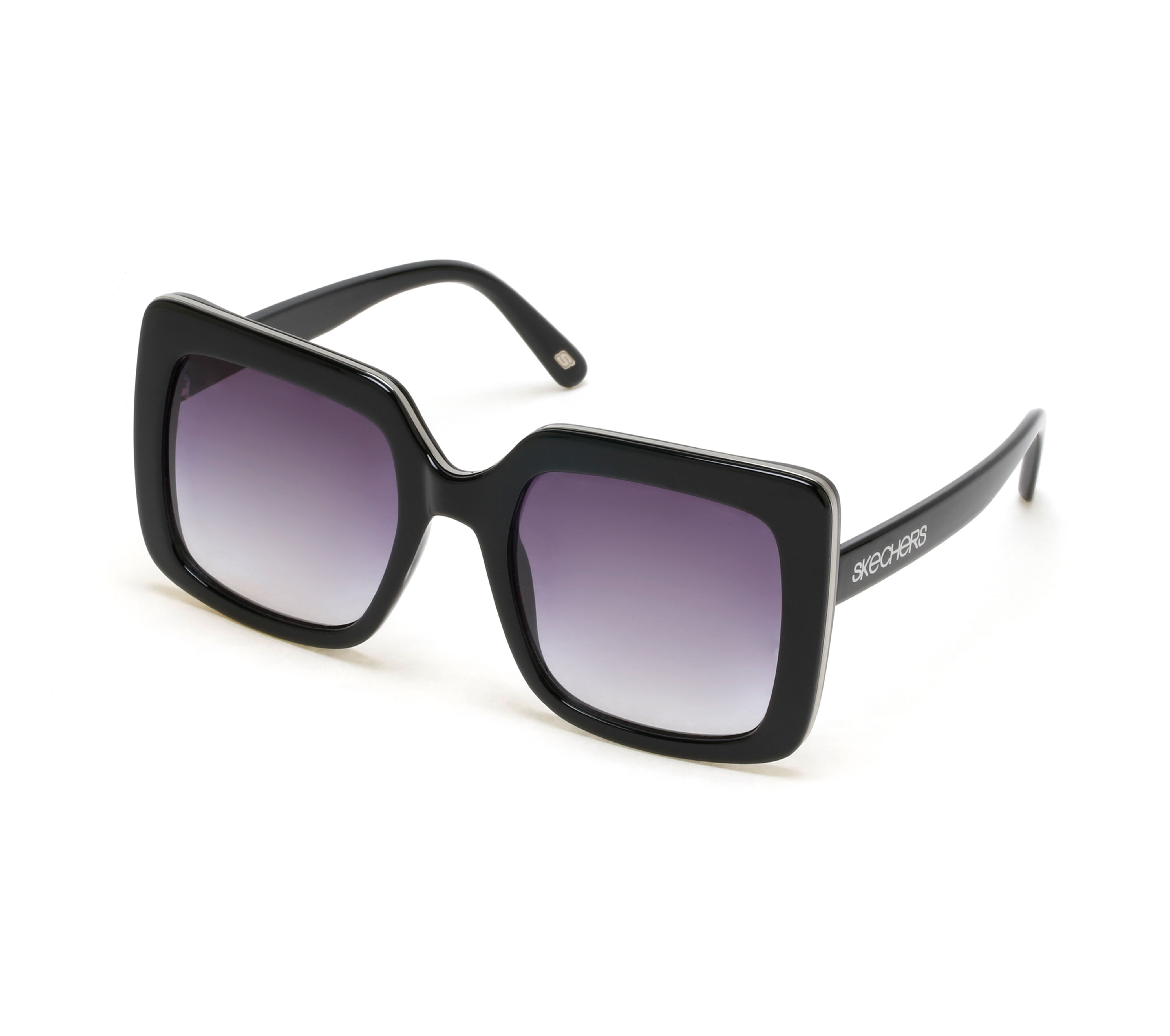 Oversized Square Metal Trim Sunglasses