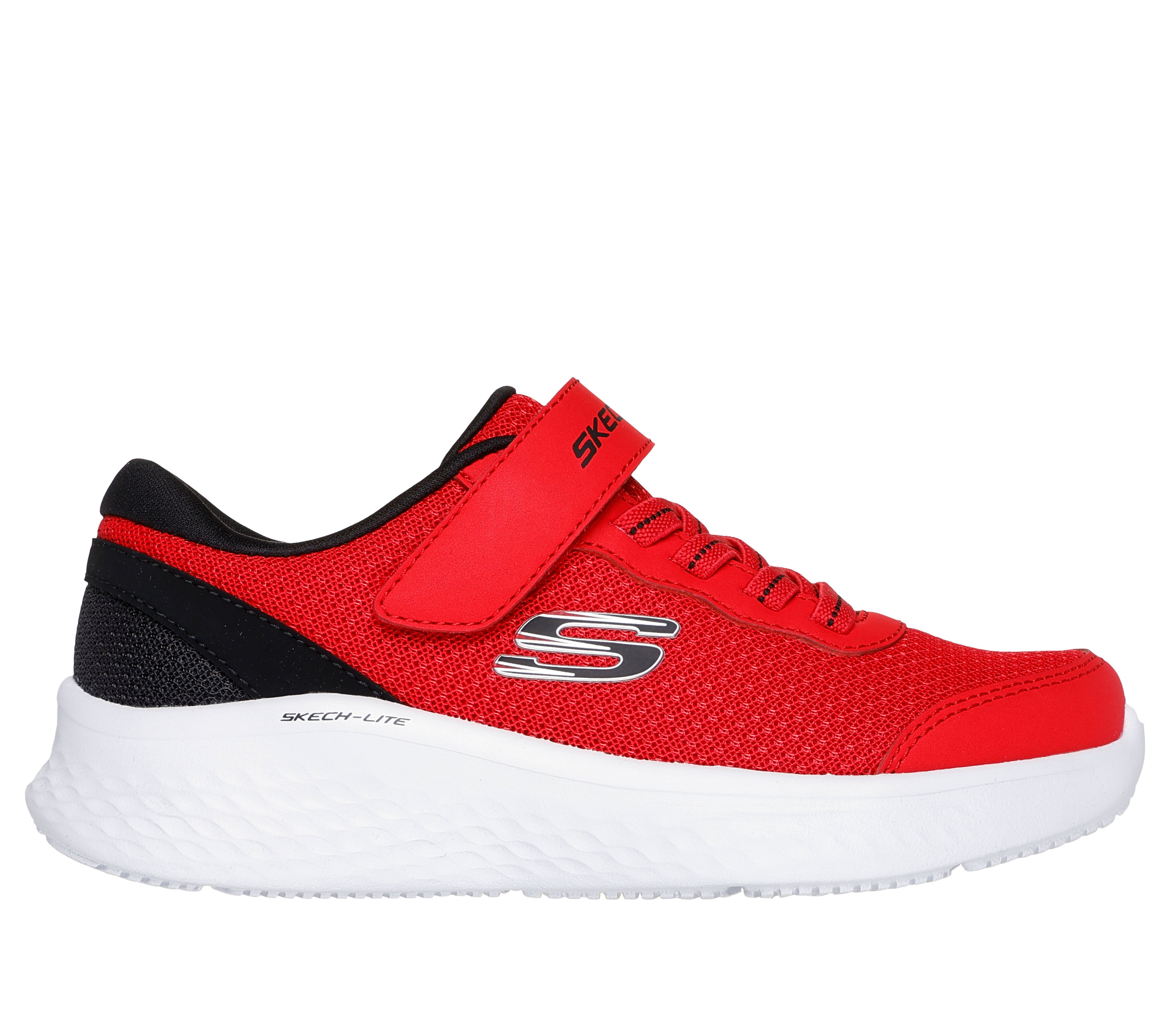 Skechers Boy s Skech Lite Pro Sprint Surge Sneaker Size 2.5 Red Black Textile Synthetic Machine Washable