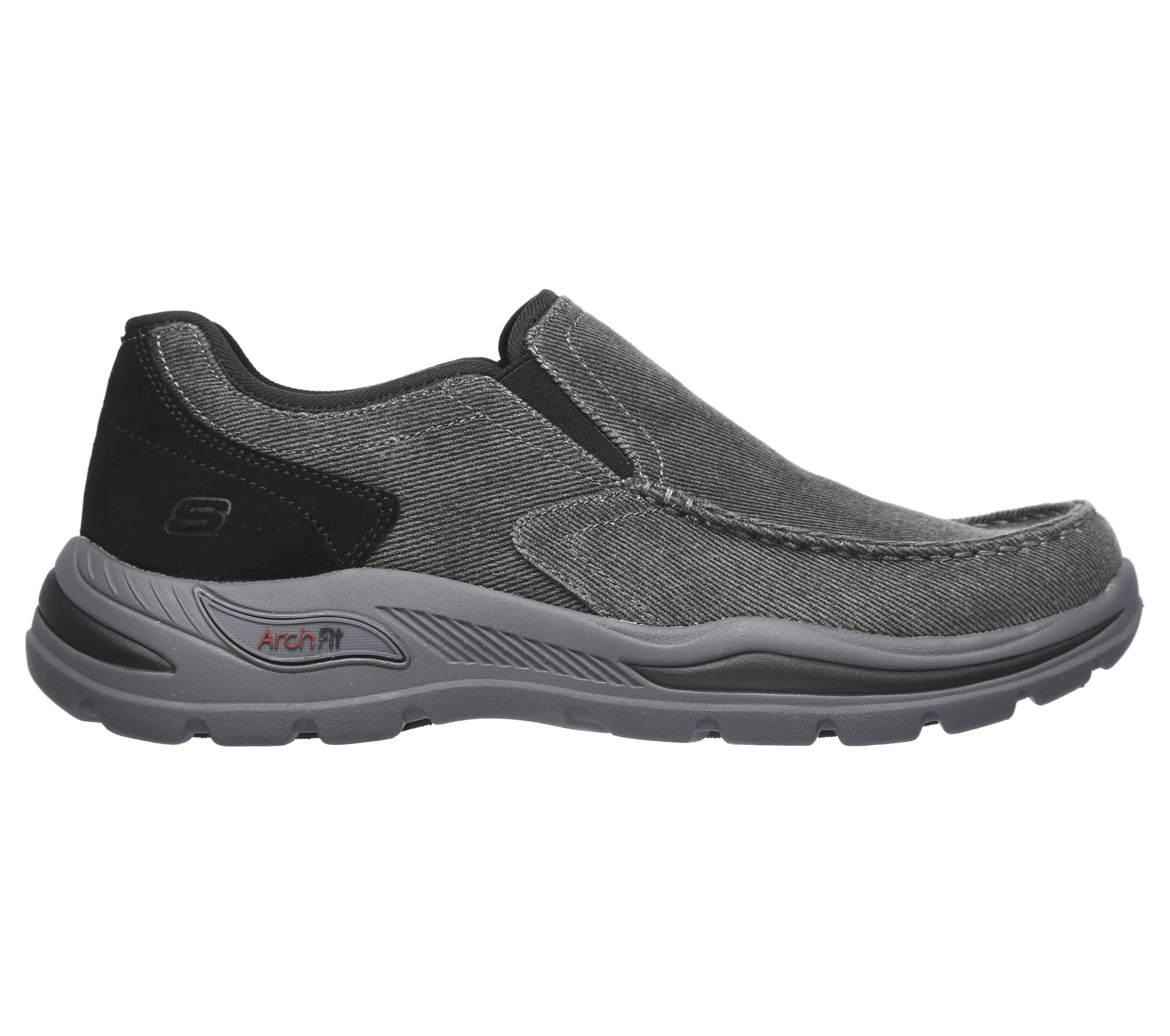 mens skechers wide fit slip ons