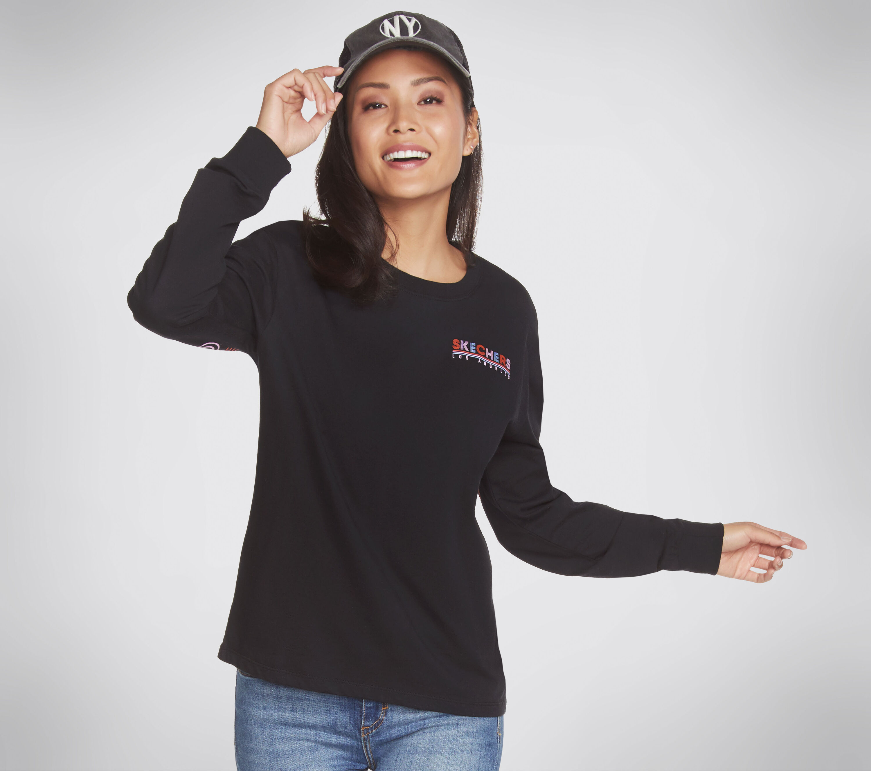 Skechers t shirt womens pink Clearance