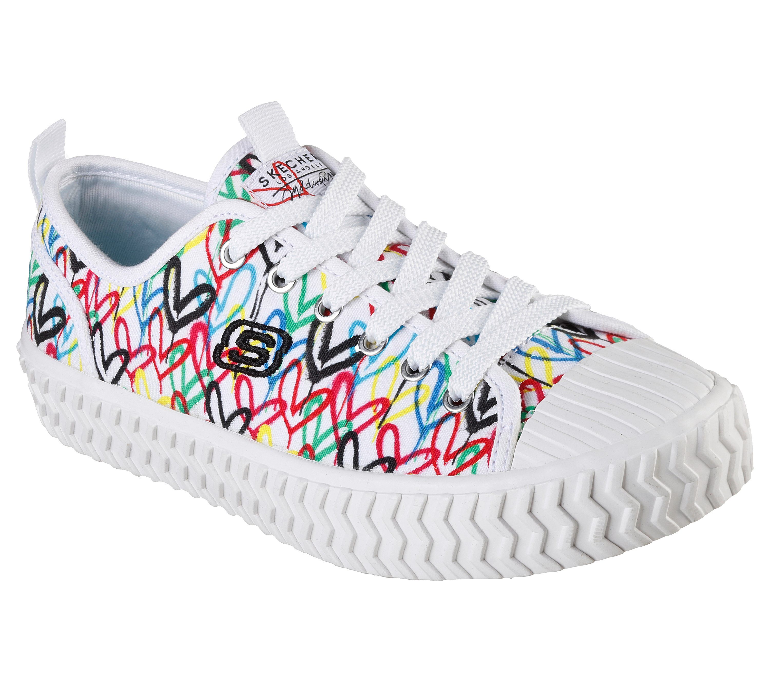 skechers white plimsolls