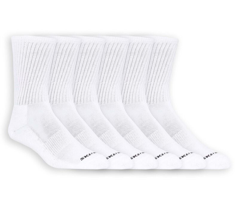 6 Pack Unisex Half Terry Crew Socks | SKECHERS