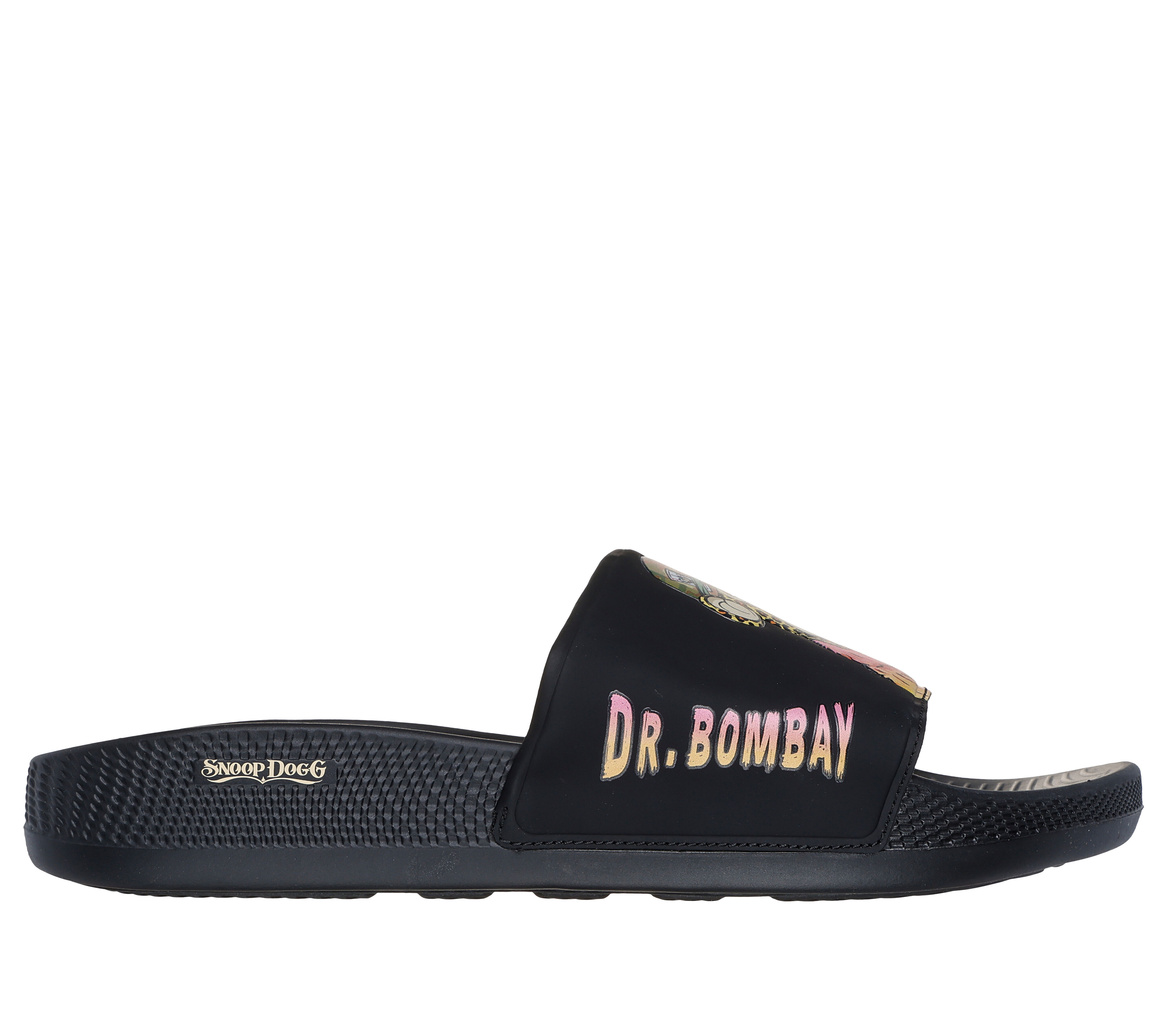 Skechers black slides online