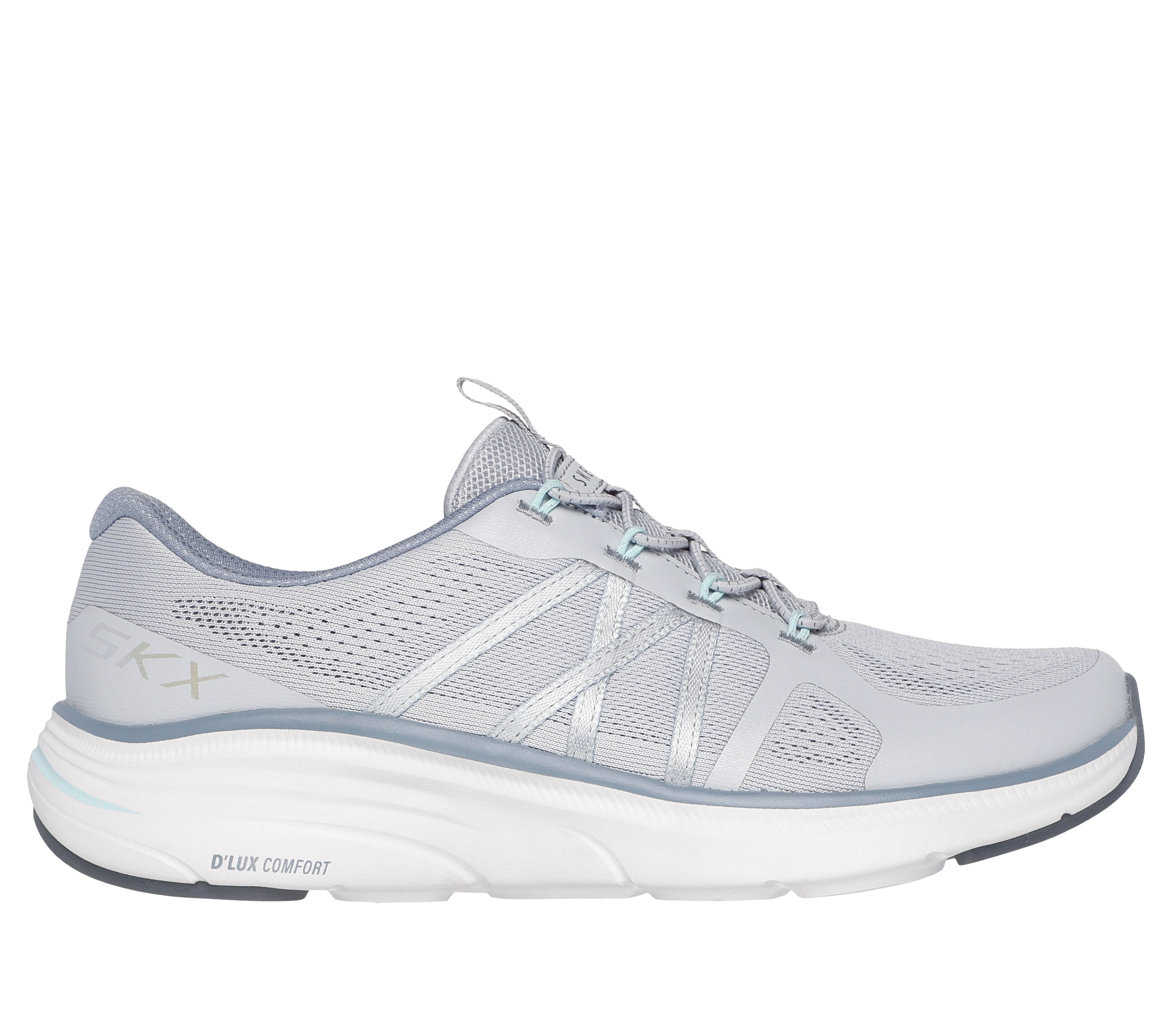 Skechers Women s Relaxed Fit D Lux Comfort 2.0 Victory Sneaker Size 11.0 Gray Textile Synthetic Vegan Machine Washable