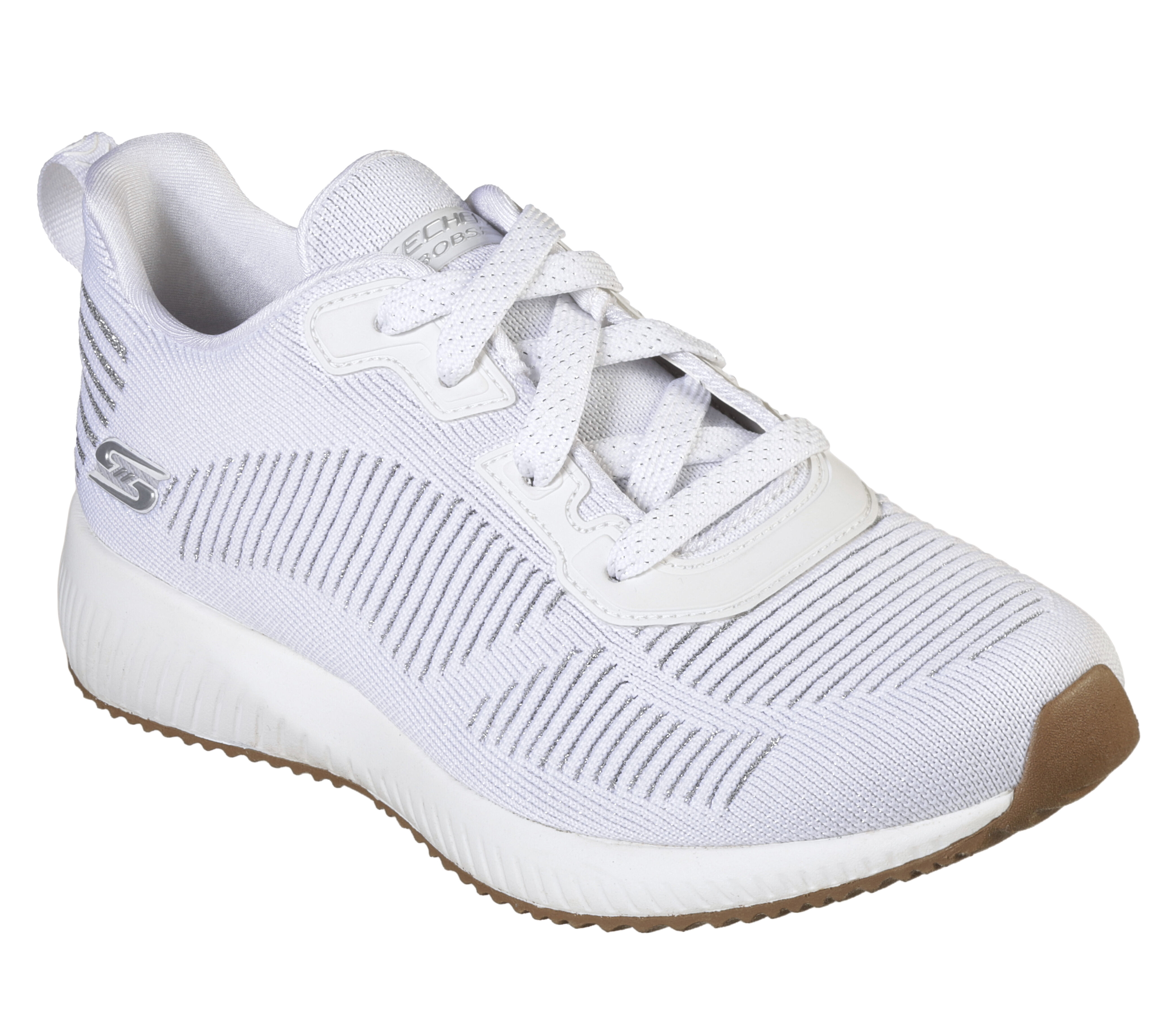 skechers bobs sport squad metallic trainers