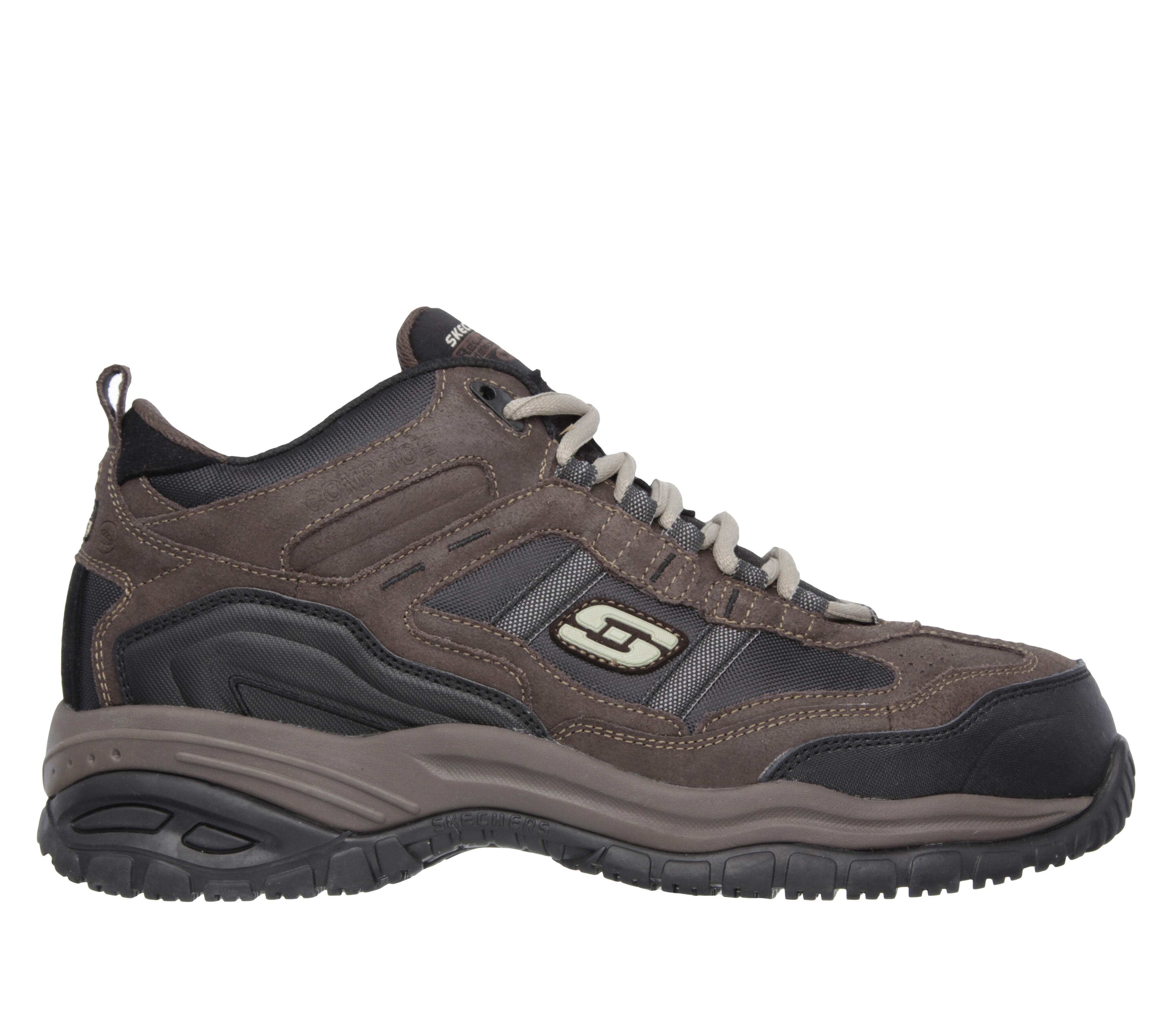 skechers for work men's 70727 soft stride canopy slip resistant work boot