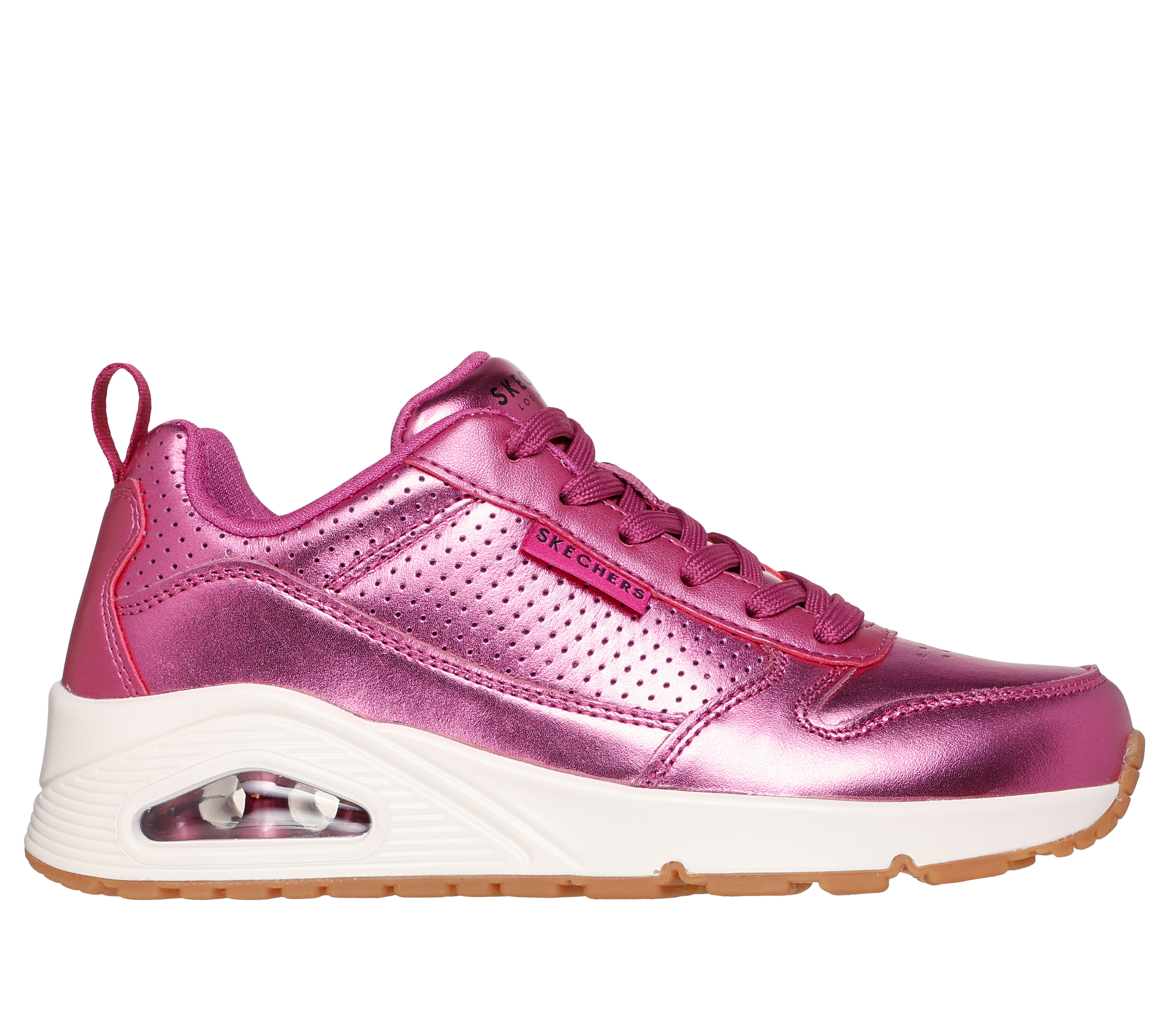 Skechers metallic trainers top