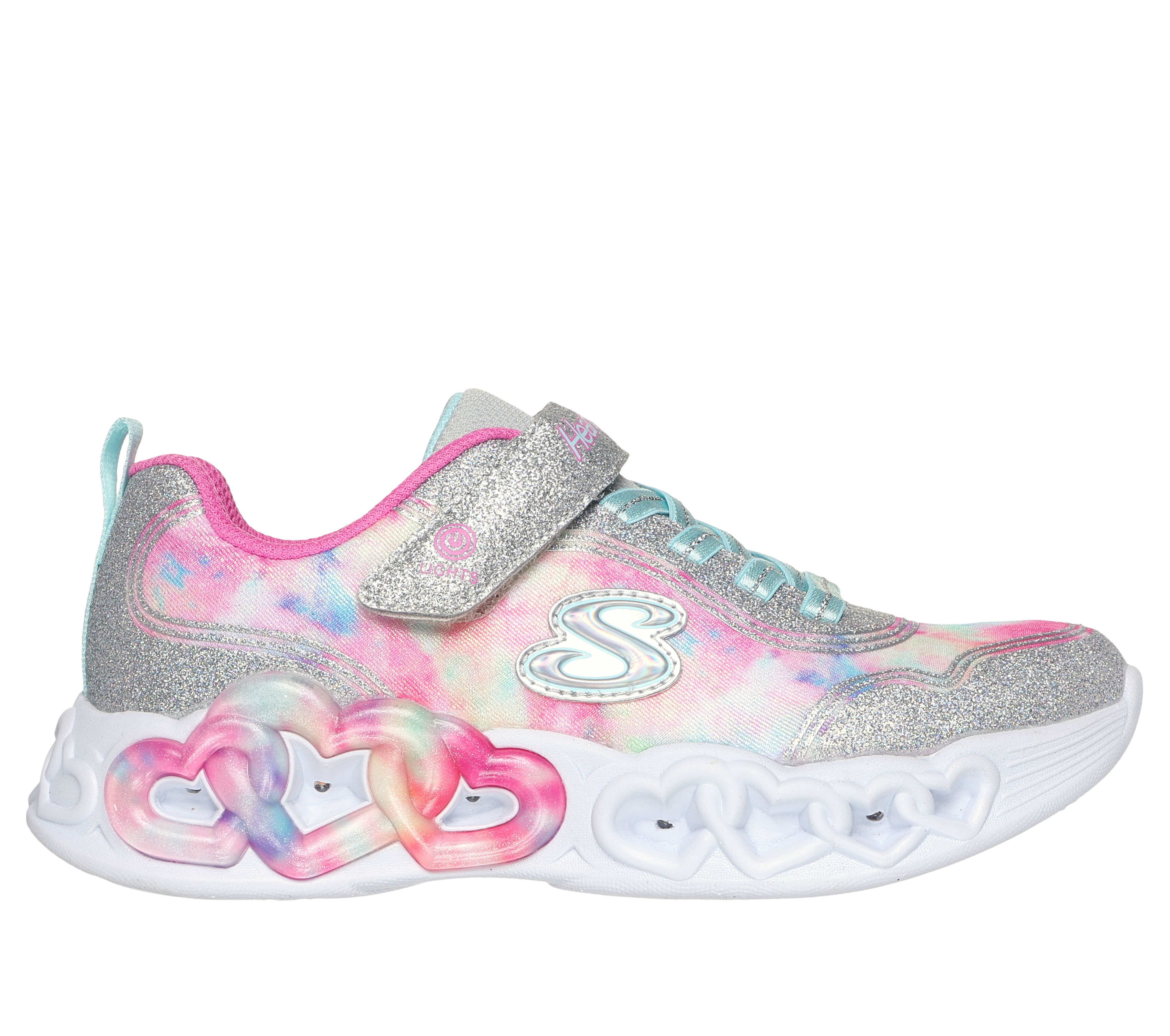Skechers silver store light up shoes