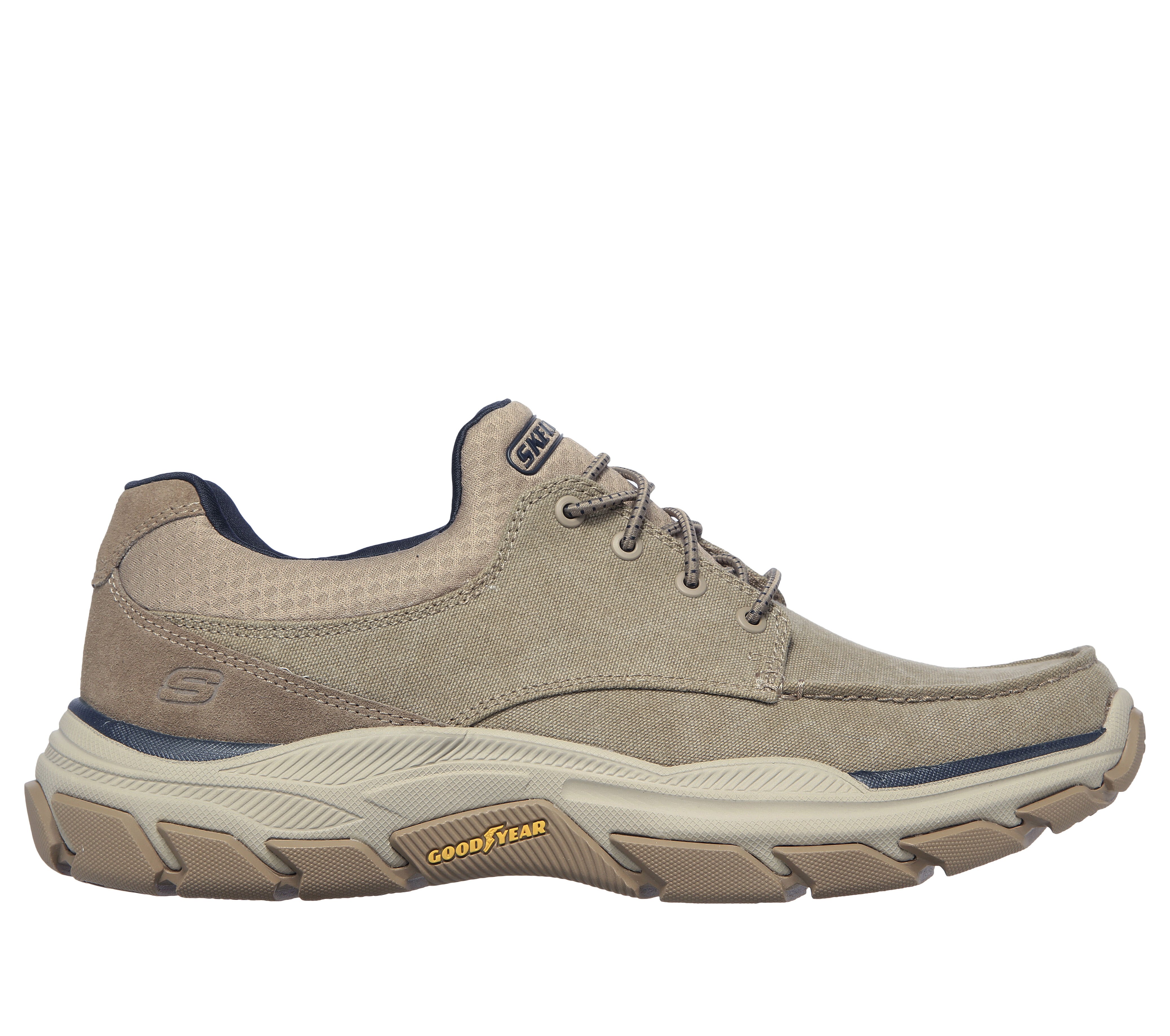 Skechers relaxed fit taupe on sale