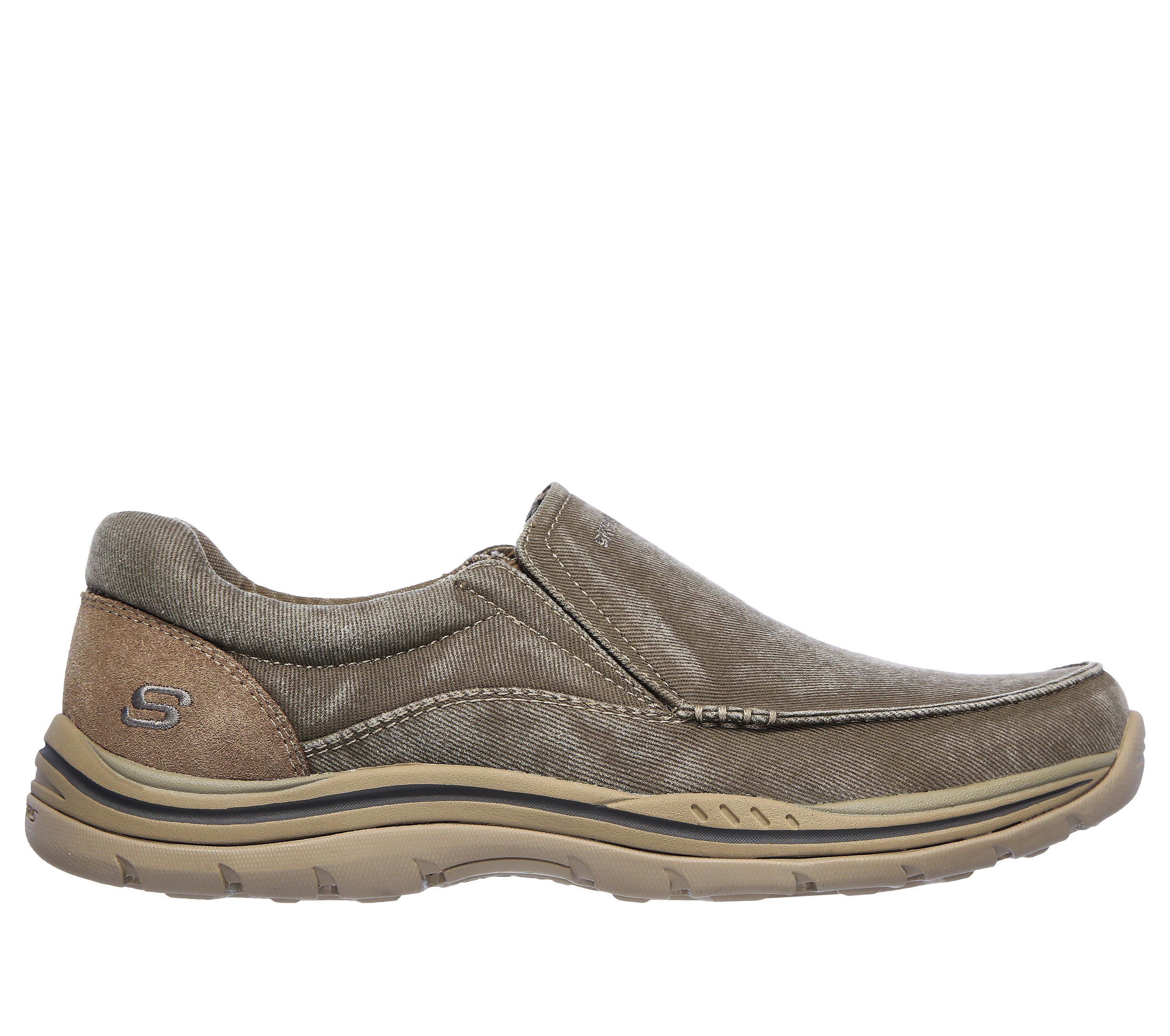Skechers Men s Relaxed Fit Expected Avillo Slip On Shoes Khaki 10.5