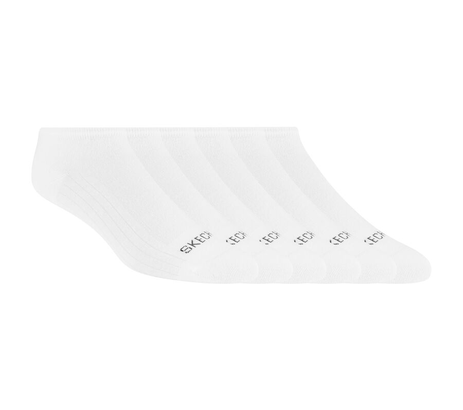 6 Pack Color Liner Socks, WHITE, largeimage number 0