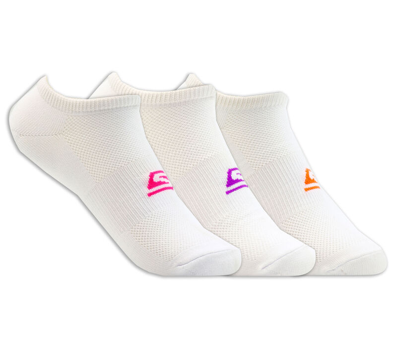 3 Pack No Show Stretch Socks, WHITE, largeimage number 0