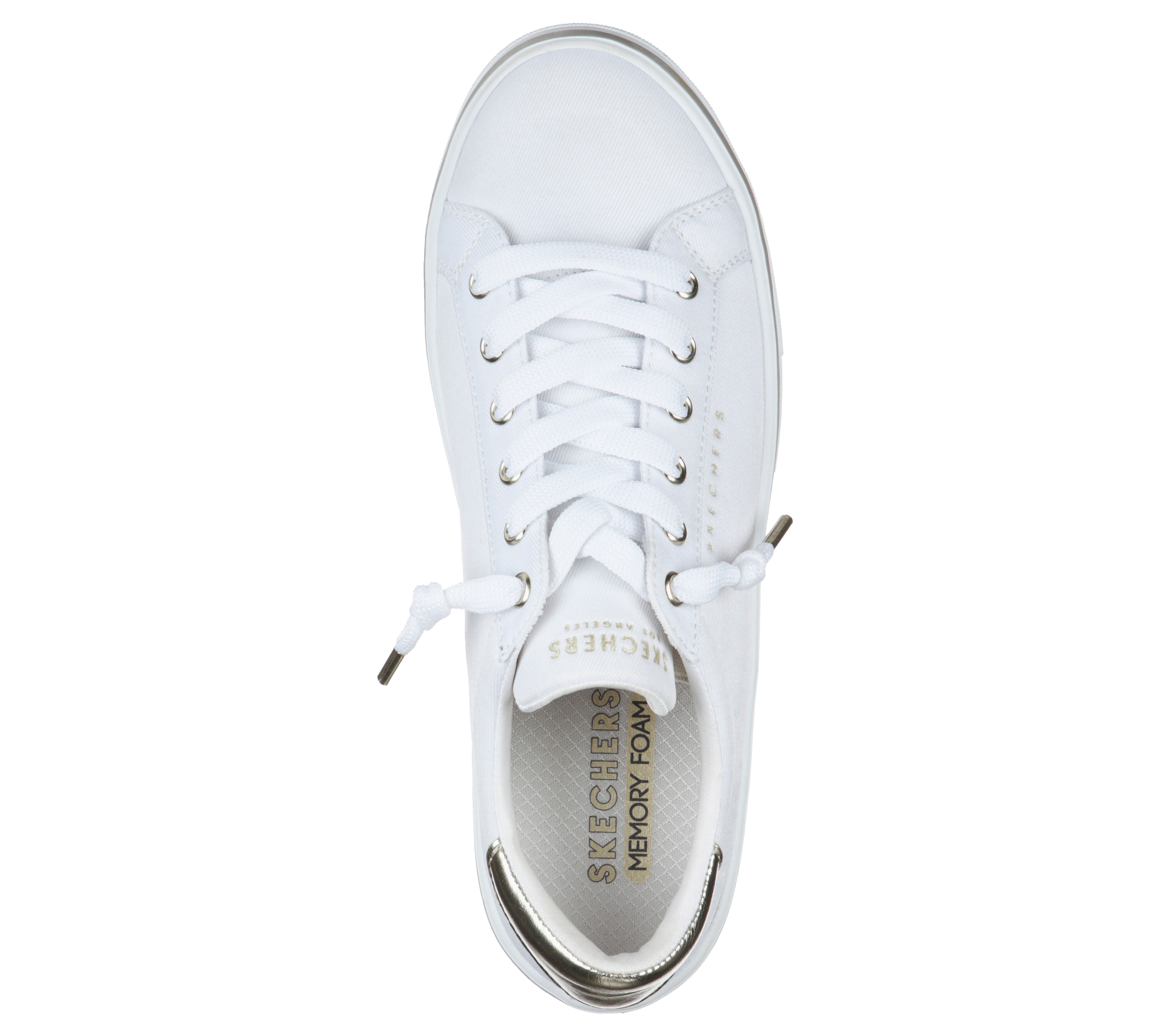 skechers white memory foam shoes