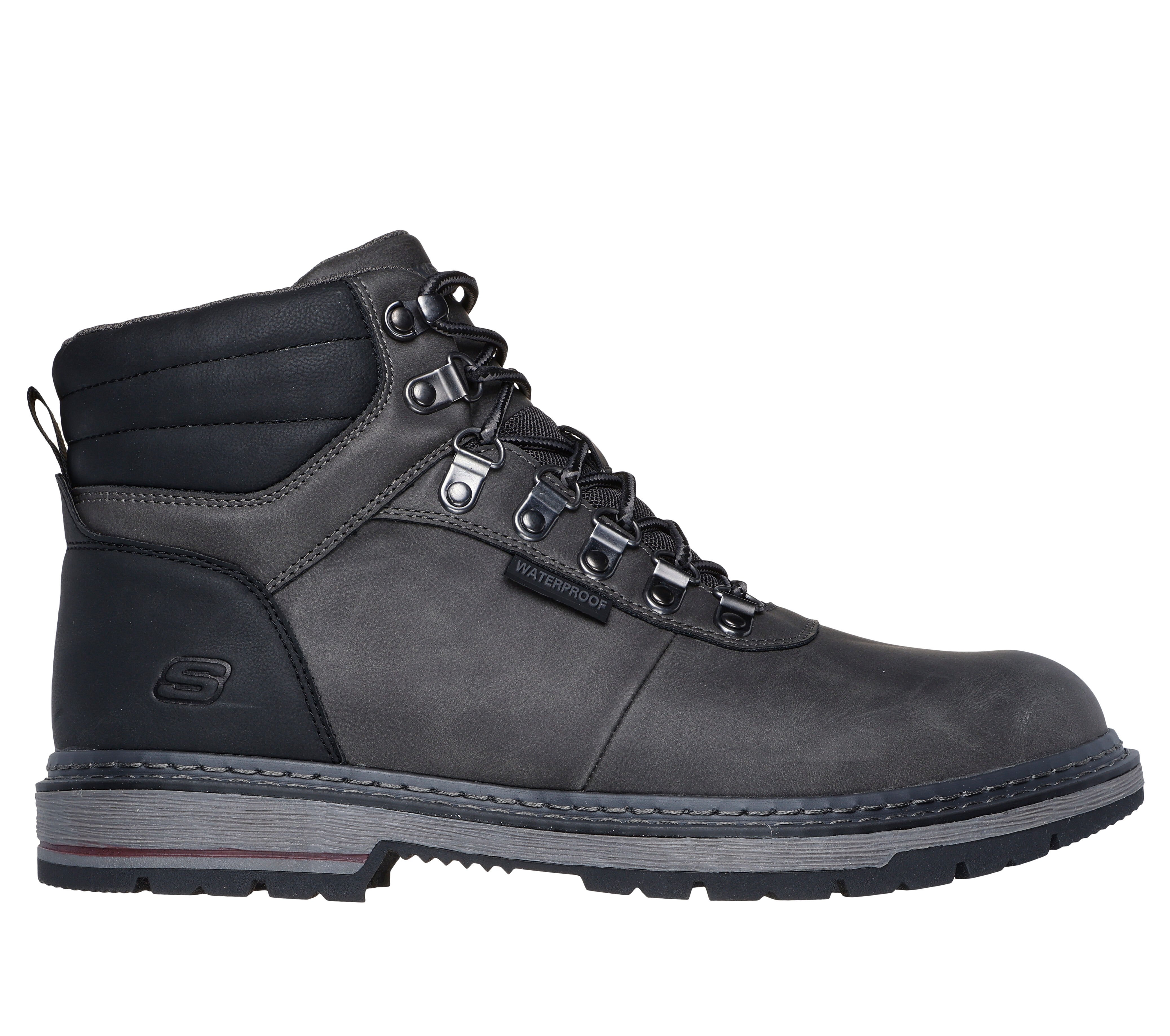 Skechers Men s Relaxed Fit Corado Jaxx Boots Size 7.0 Charcoal Synthetic