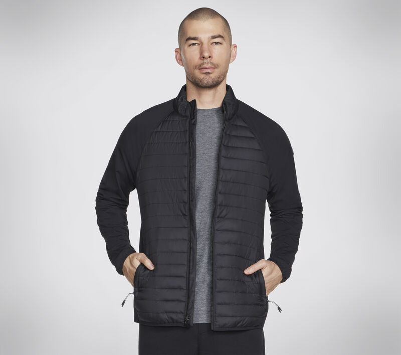 Man Active Hybrid Quilted Zip Through Jacket