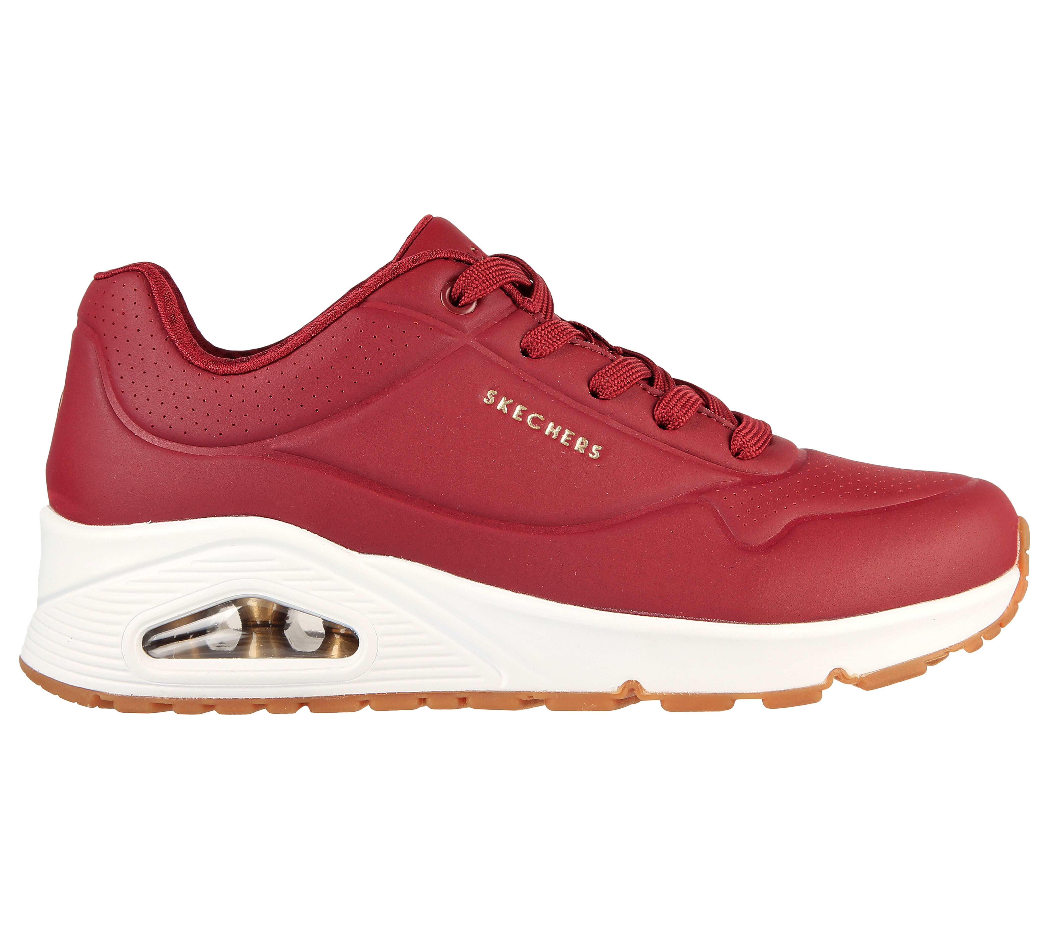 womens red skechers