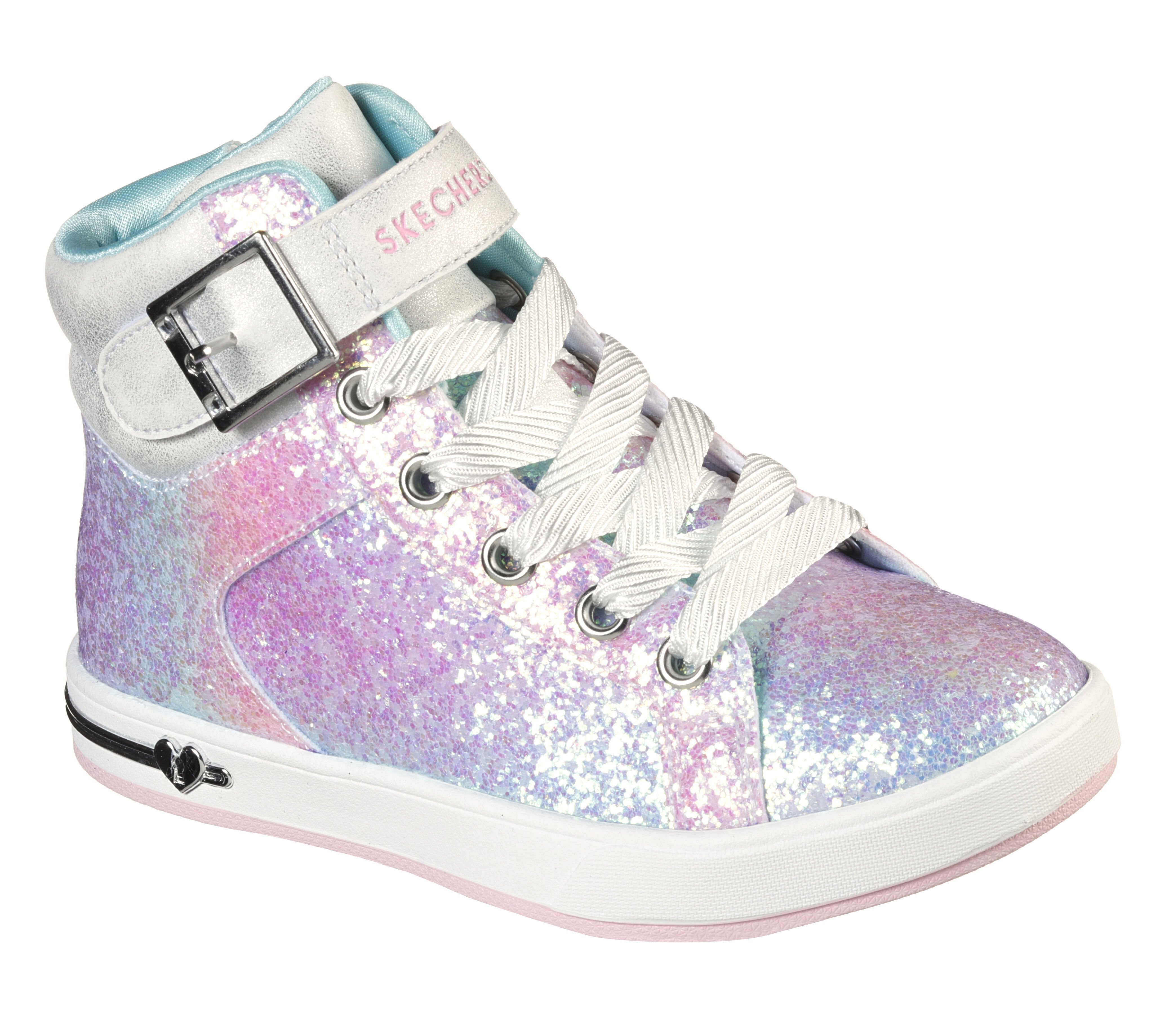 skechers silver sequin high tops