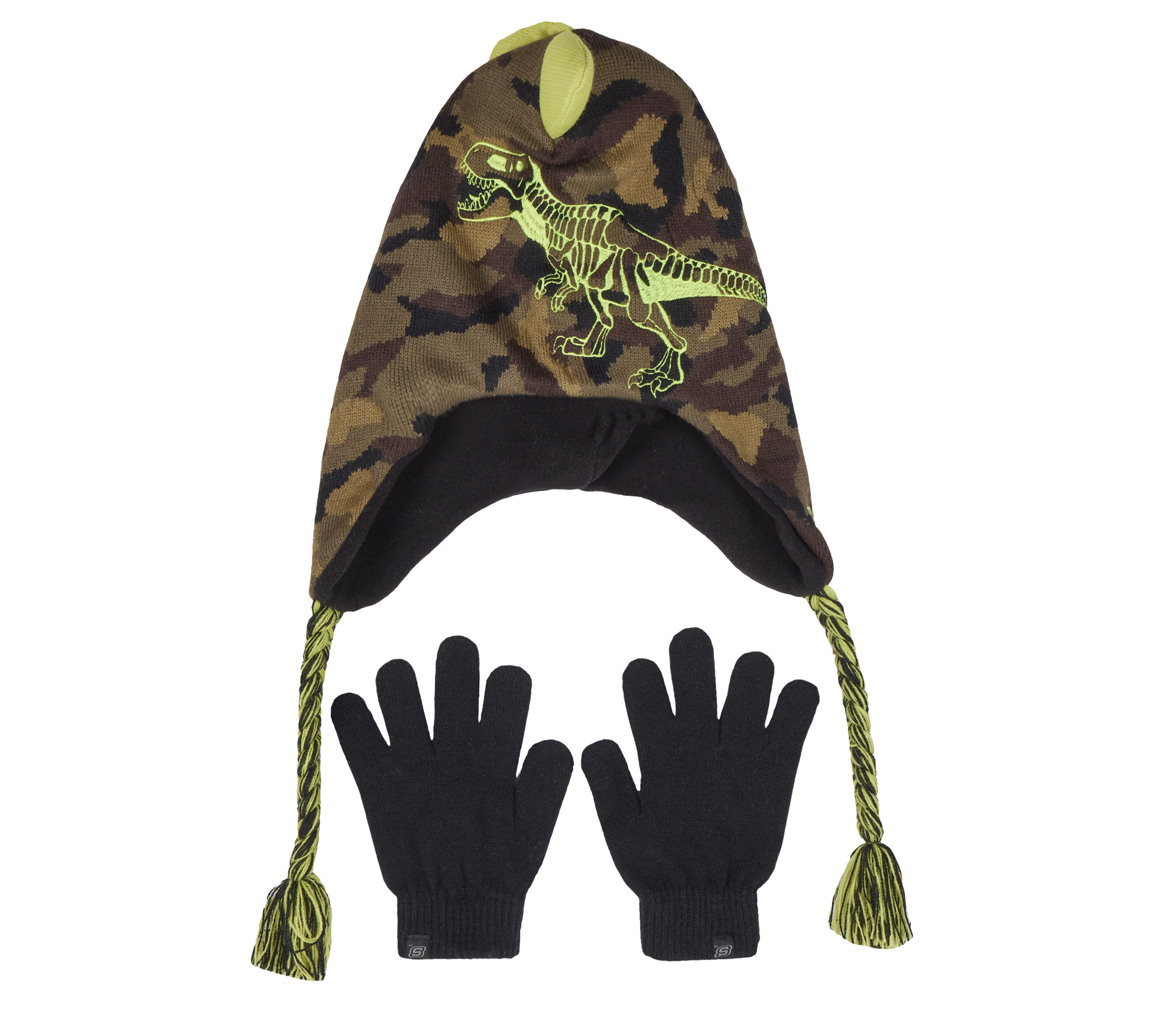 Camouflage T rex Hat and Glove Set SKECHERS