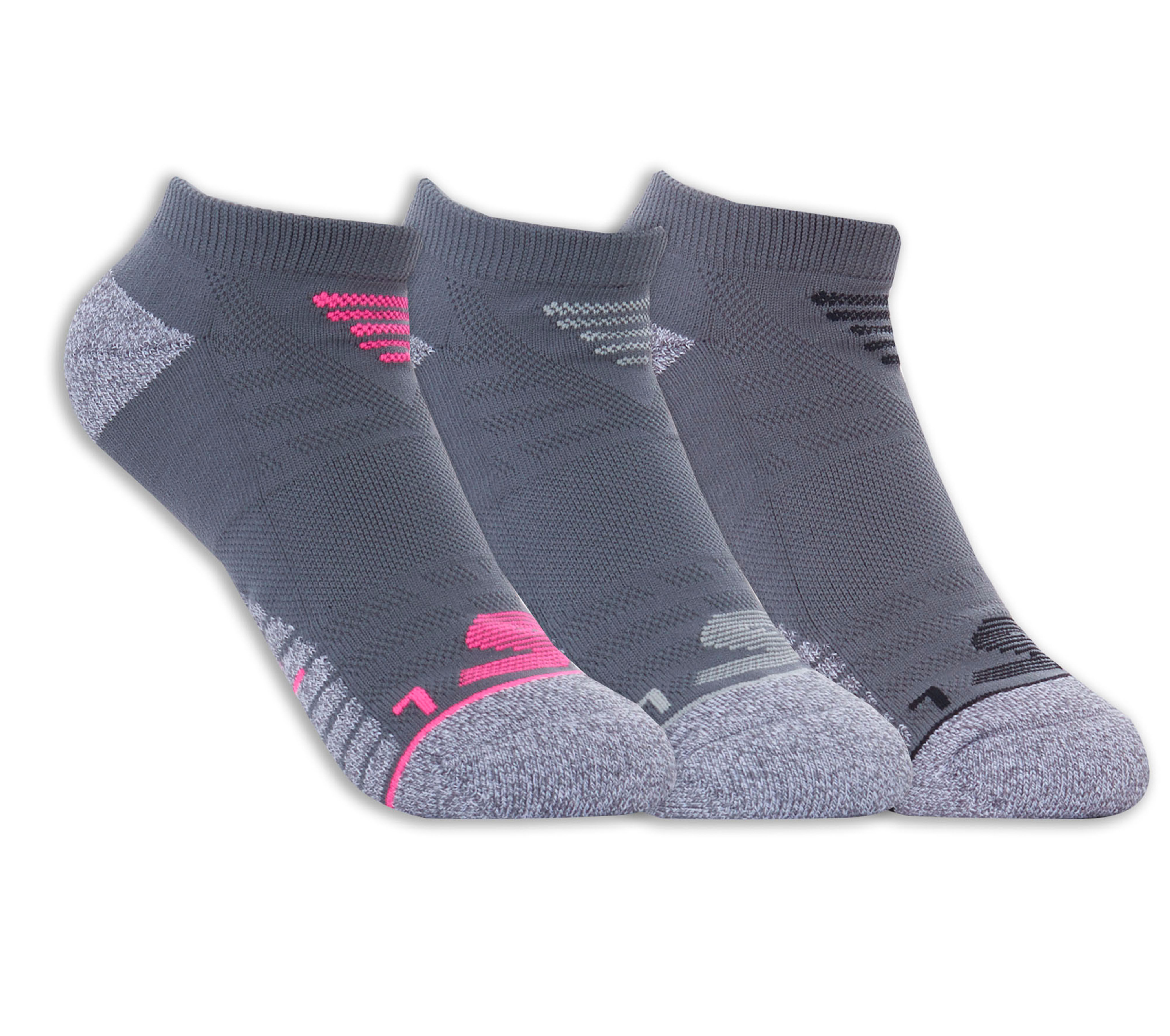 3 Pack No Show Microfiber Socks SKECHERS