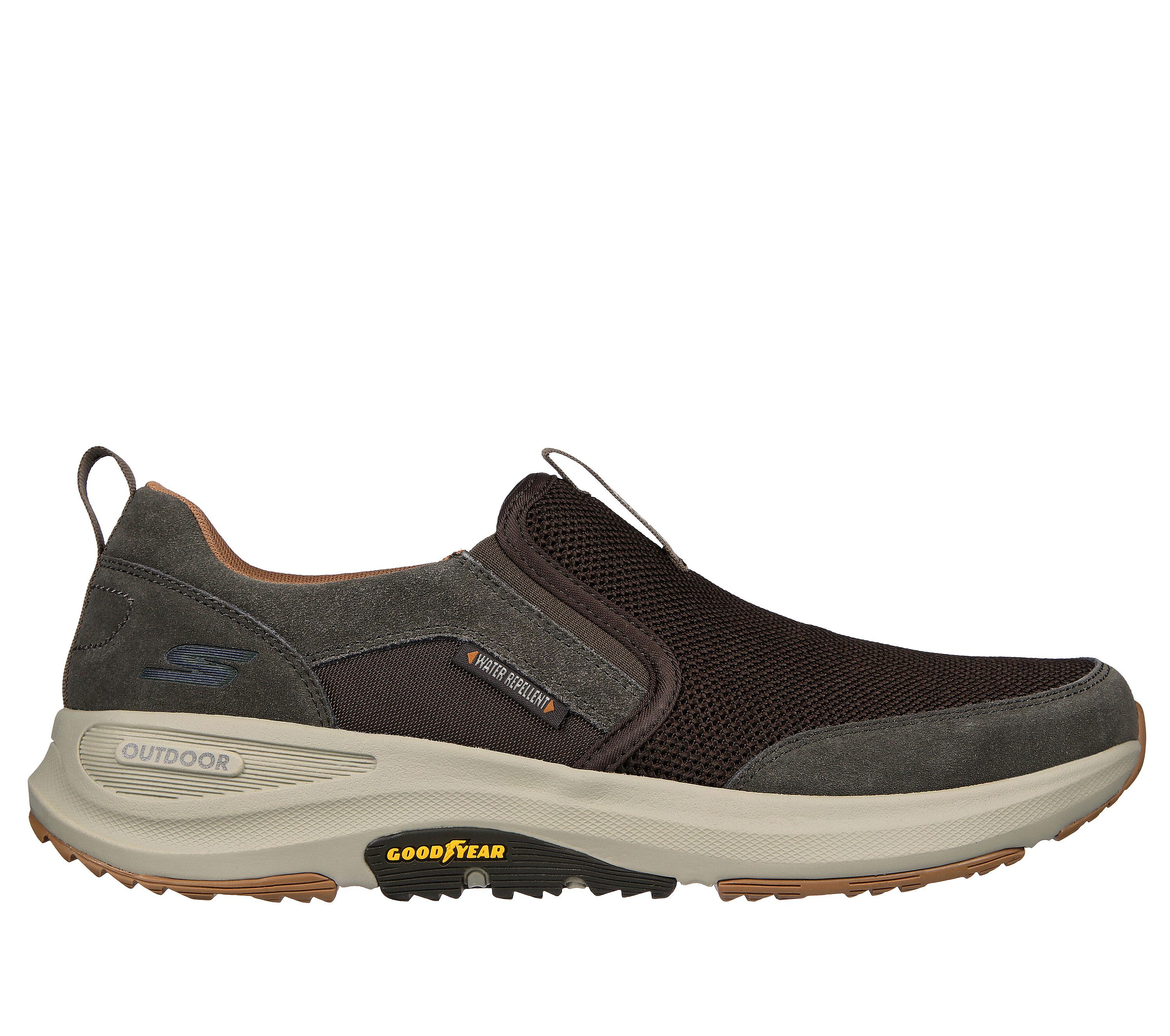 skechers brown slip on