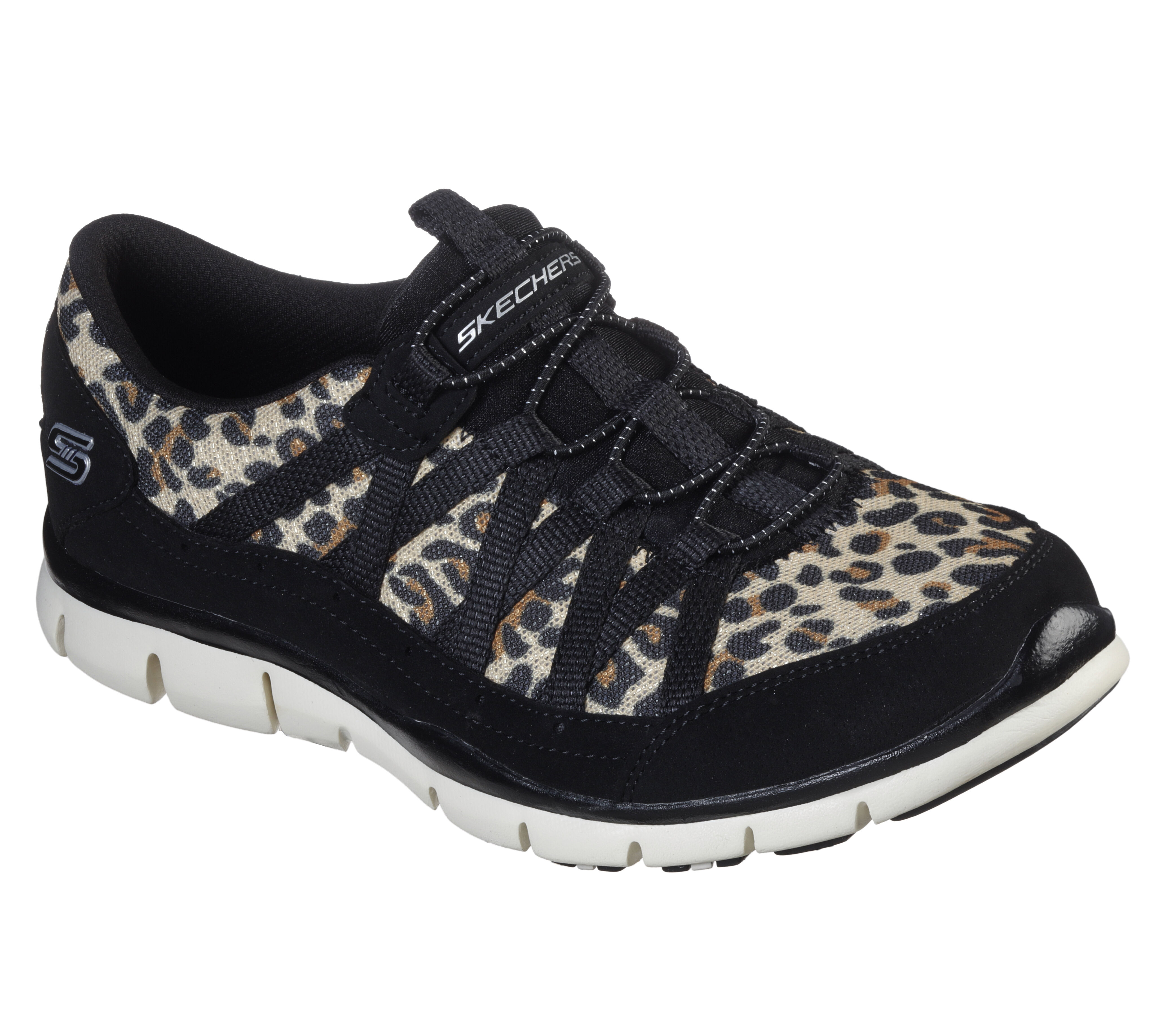 skechers memory foam leopard print