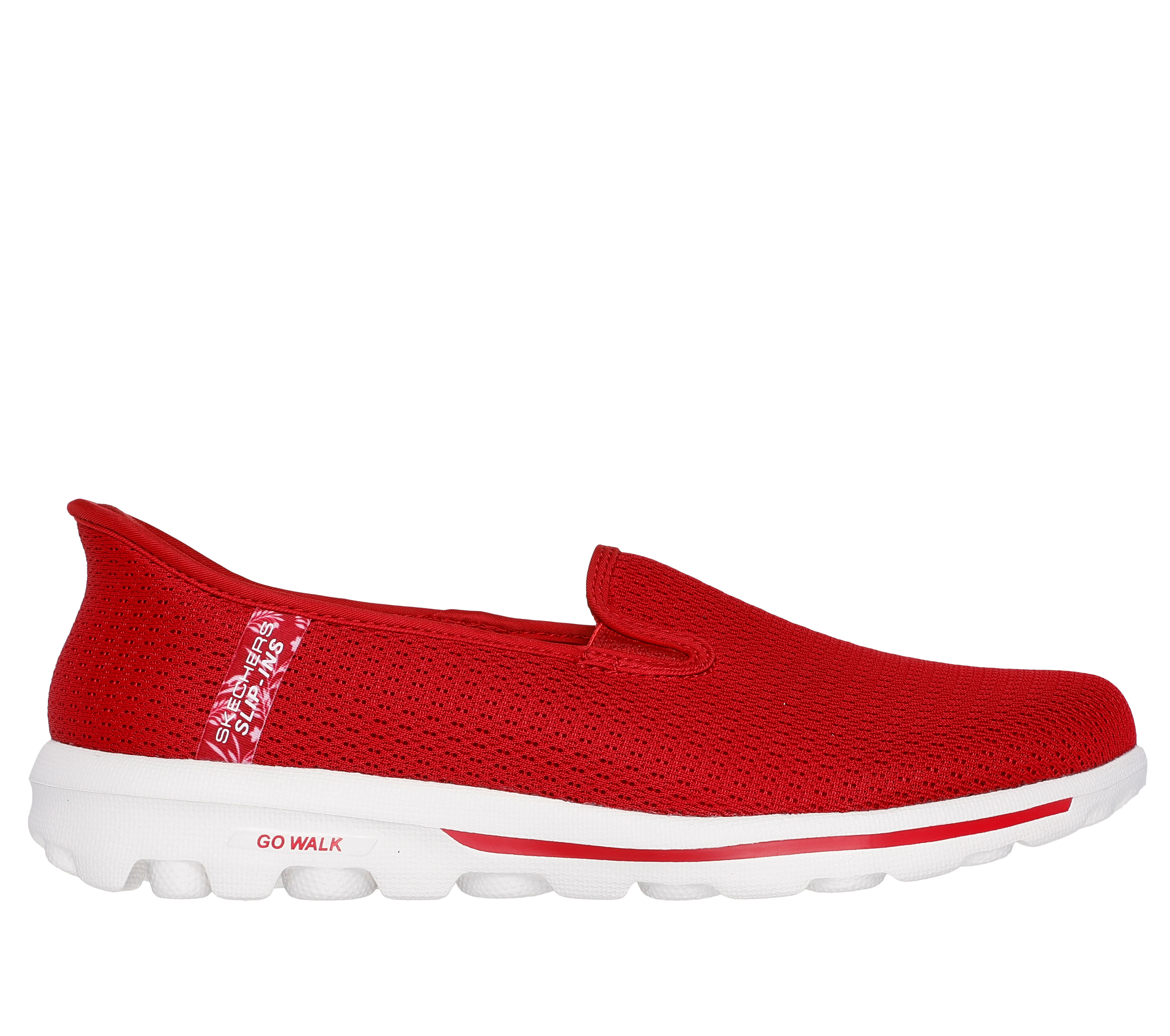 Skechers Women s Slip ins Go Walk Travel Kiana Slip On Shoes Size 6.0 Red Textile Synthetic Vegan Machine Washable