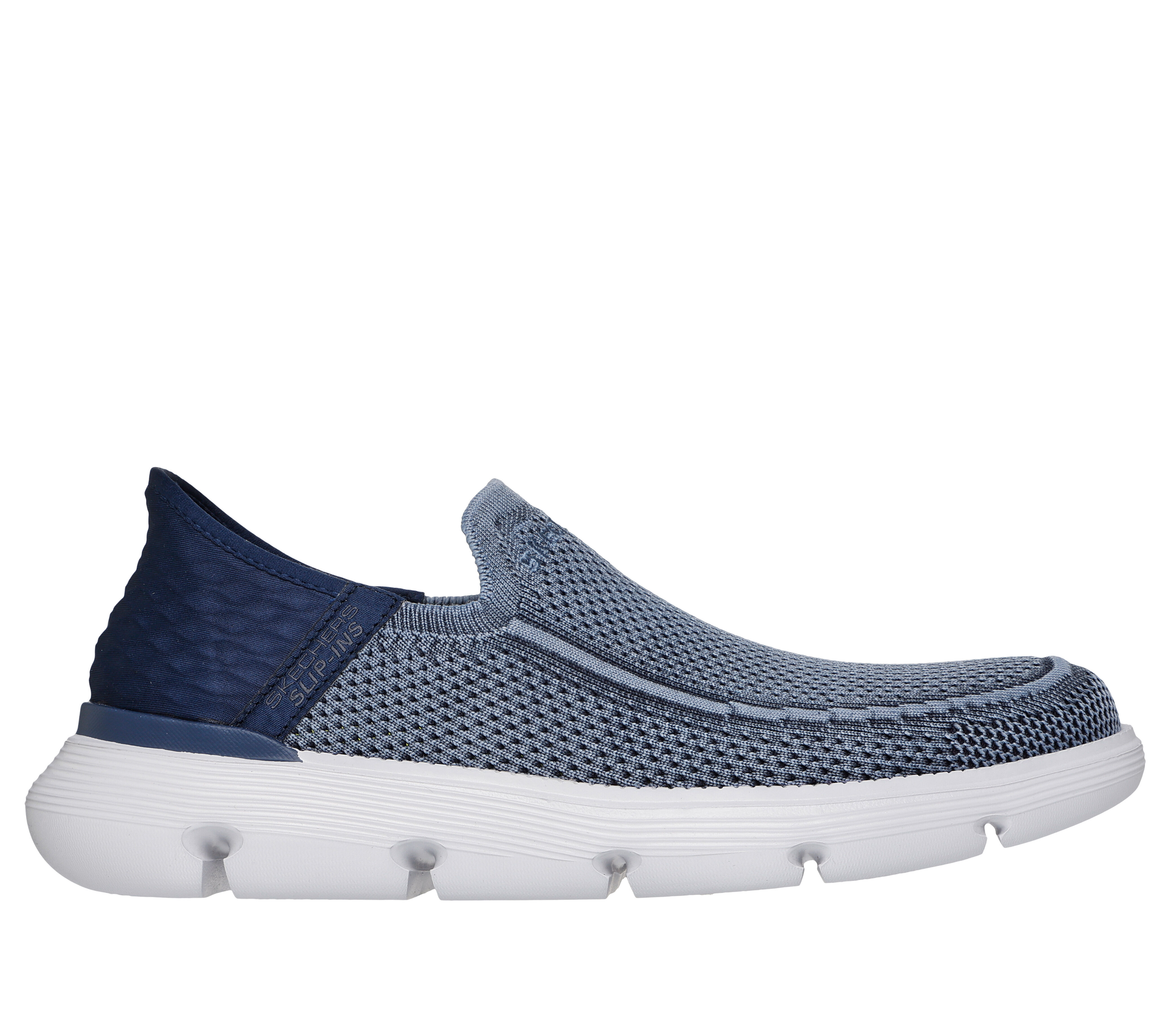 Skechers Men s Slip ins Garza Brent Sneaker Size 14.0 Navy Textile Vegan Machine Washable