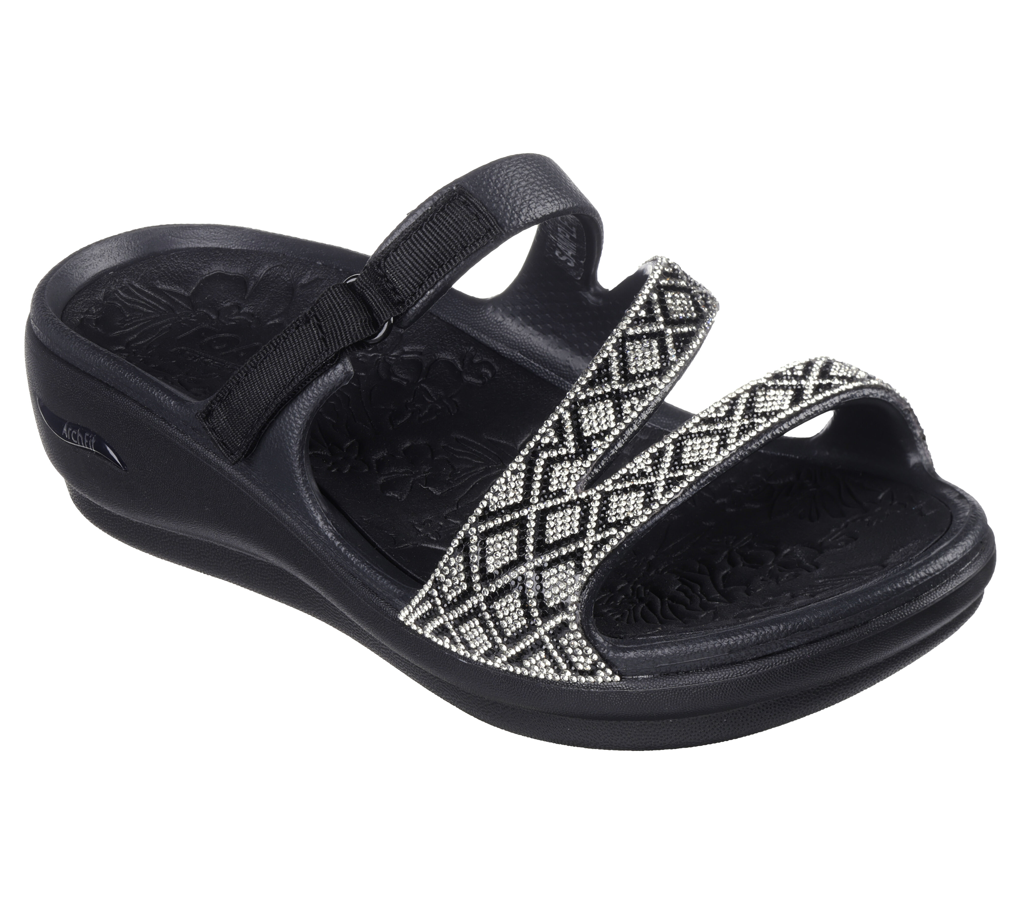 Skechers strappy slingback flat sandals sales